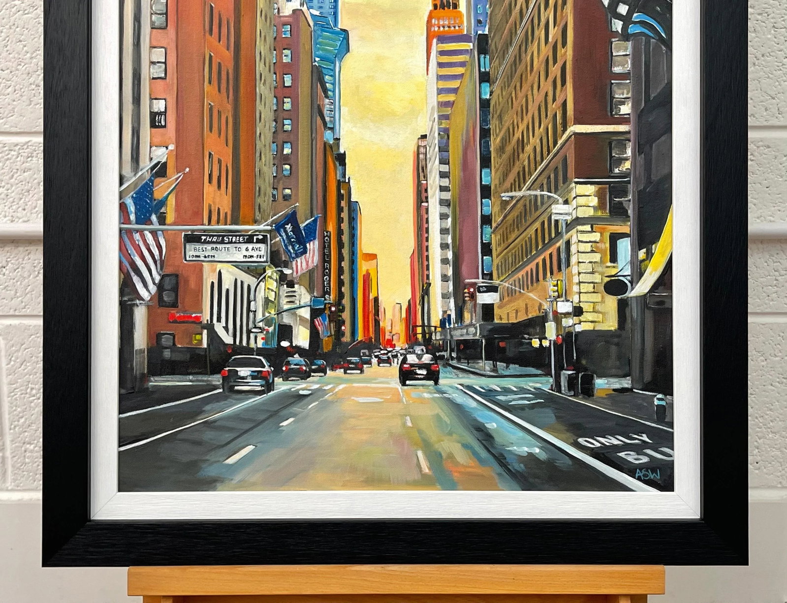 Chrysler Building 42nd Street New York City at Sunset With Golden Yellow Sky by Contemporary British - 7