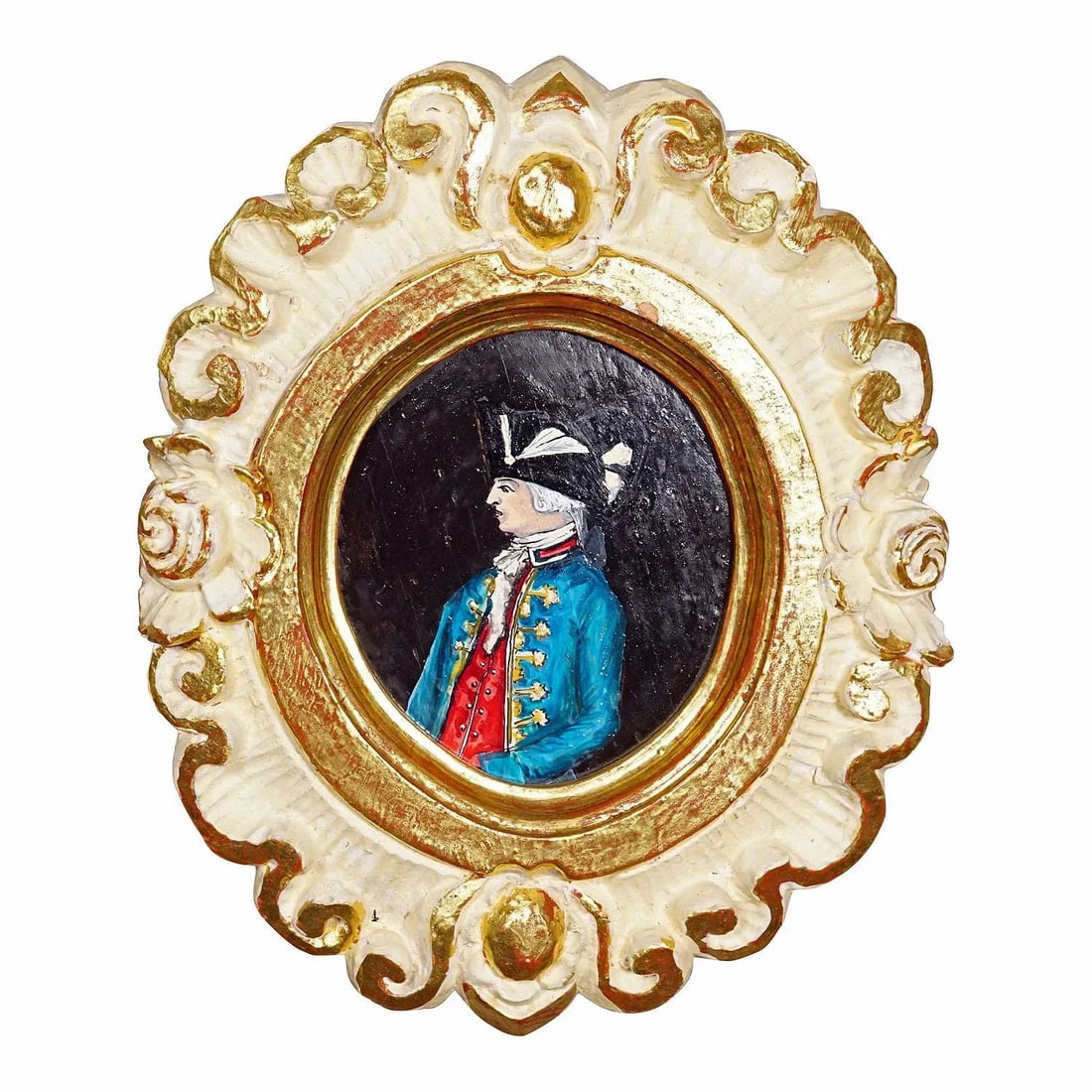 Set of Three Vintage Paintings With People in Rococo Costumes - 4