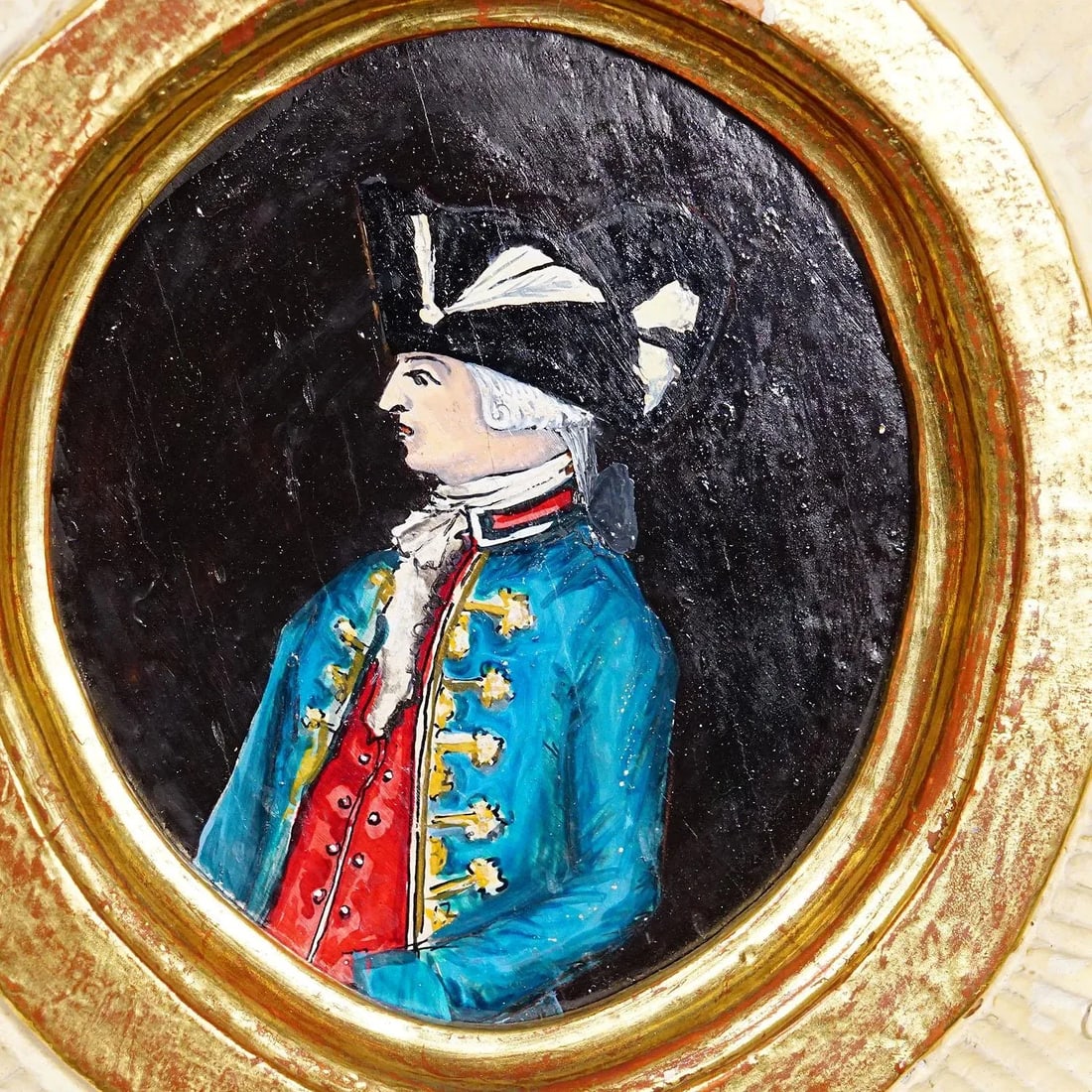 Set of Three Vintage Paintings With People in Rococo Costumes - 5