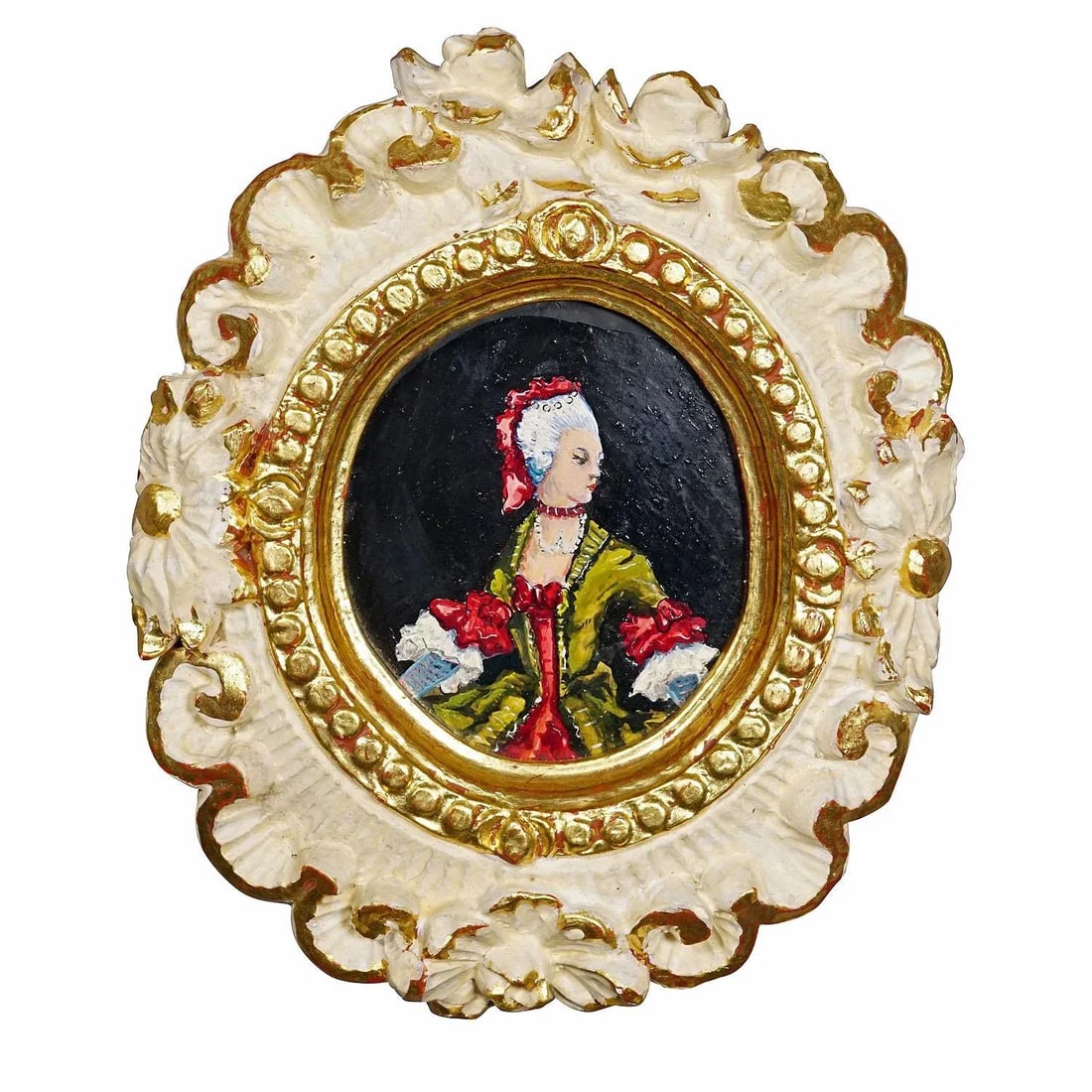 Set of Three Vintage Paintings With People in Rococo Costumes - 6