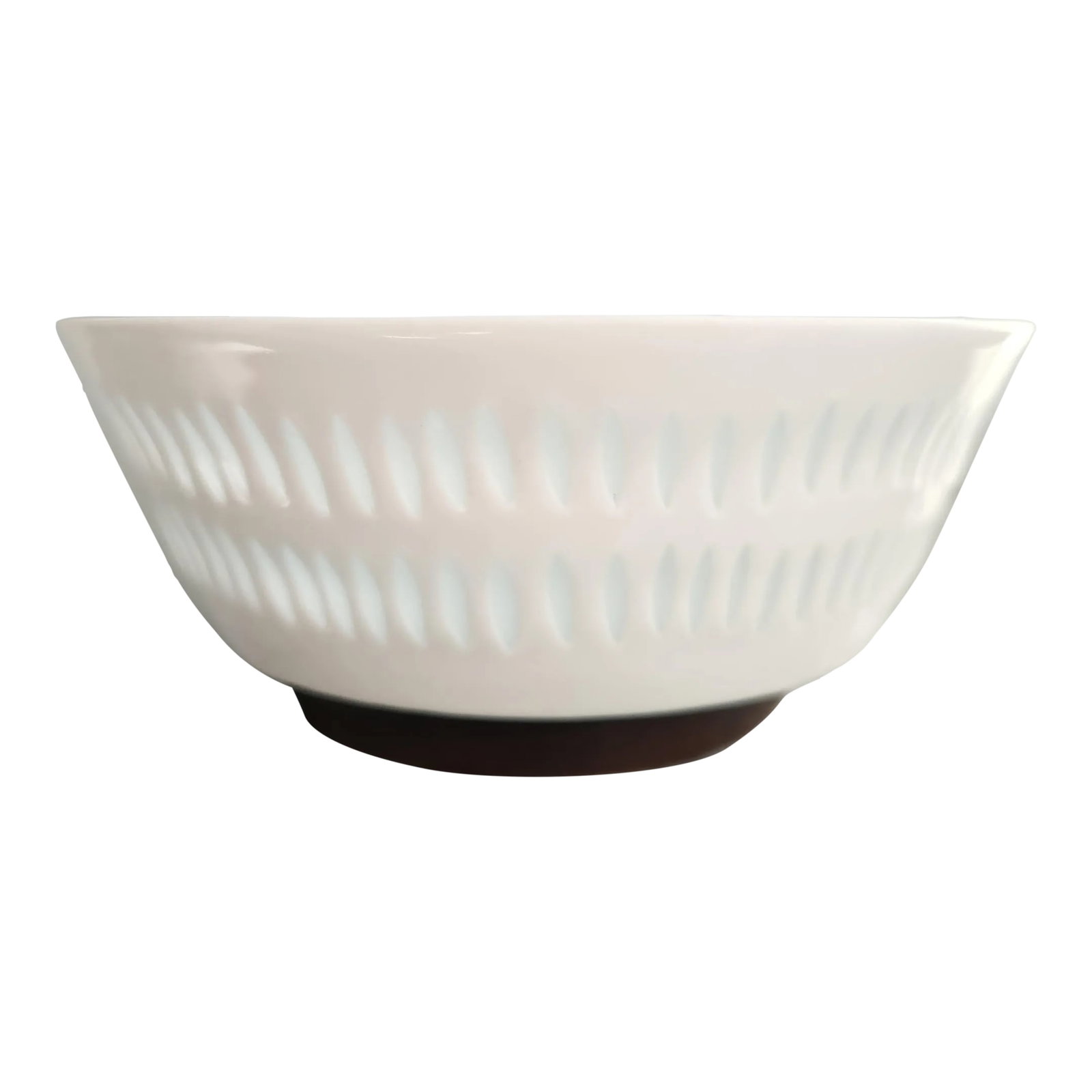 Large 1950s Porcelain Friedl Holzer-Kjellberg Rice Bowl for Arabia: An incredible Large Round Bowl of Finland Arabia Rice Pattern by Friedel Holzer-Kjellberg. The design was inspired by and homage to fine antique Chinese porcelain technique. An incredible piece and