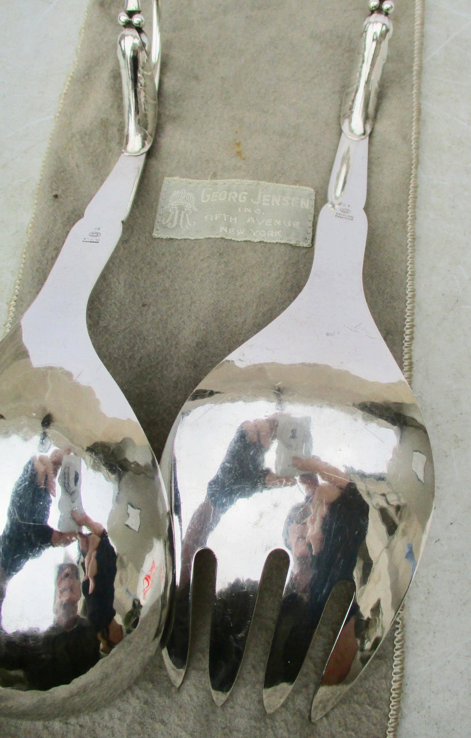Georg Jensen Sterling Silver Serving Set -A Set of 2 - 4