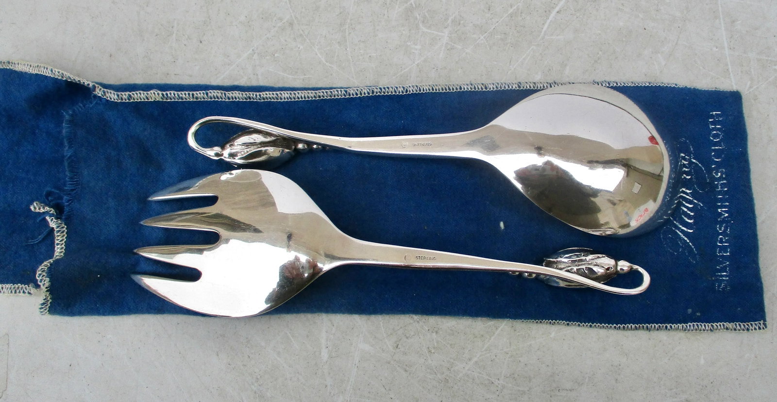 Georg Jensen "Blossom" Serving Set Circa 1930s. - Set of 2 - 5