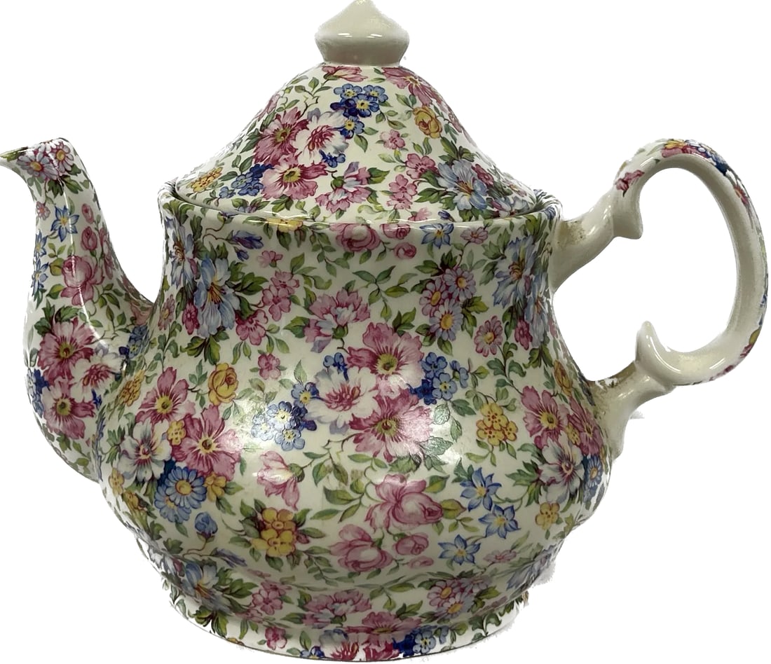 Vintage English Staffordshire Laura Chintz Teapot - 3
