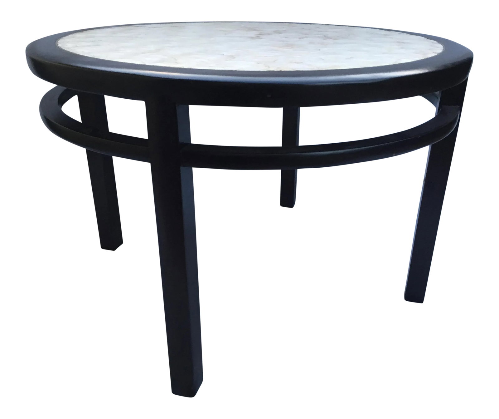Mid Century Capiz Shell Top Round Table