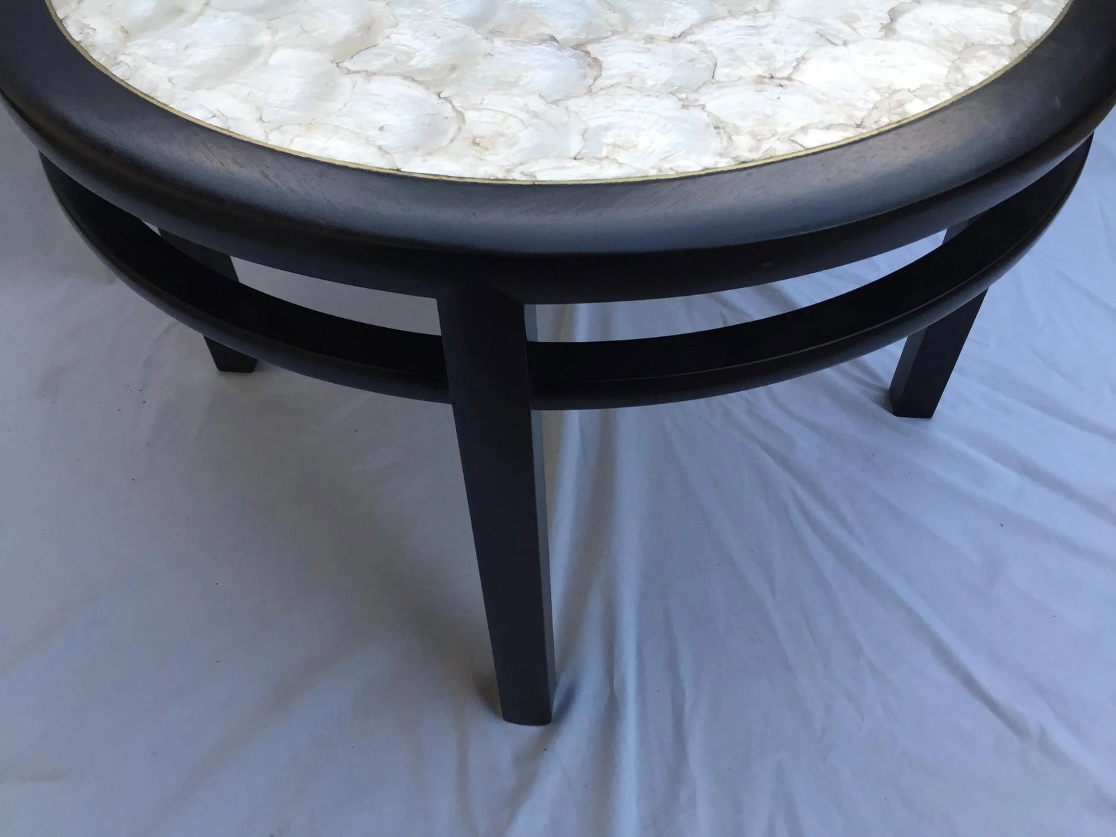Mid Century Capiz Shell Top Round Table - 5