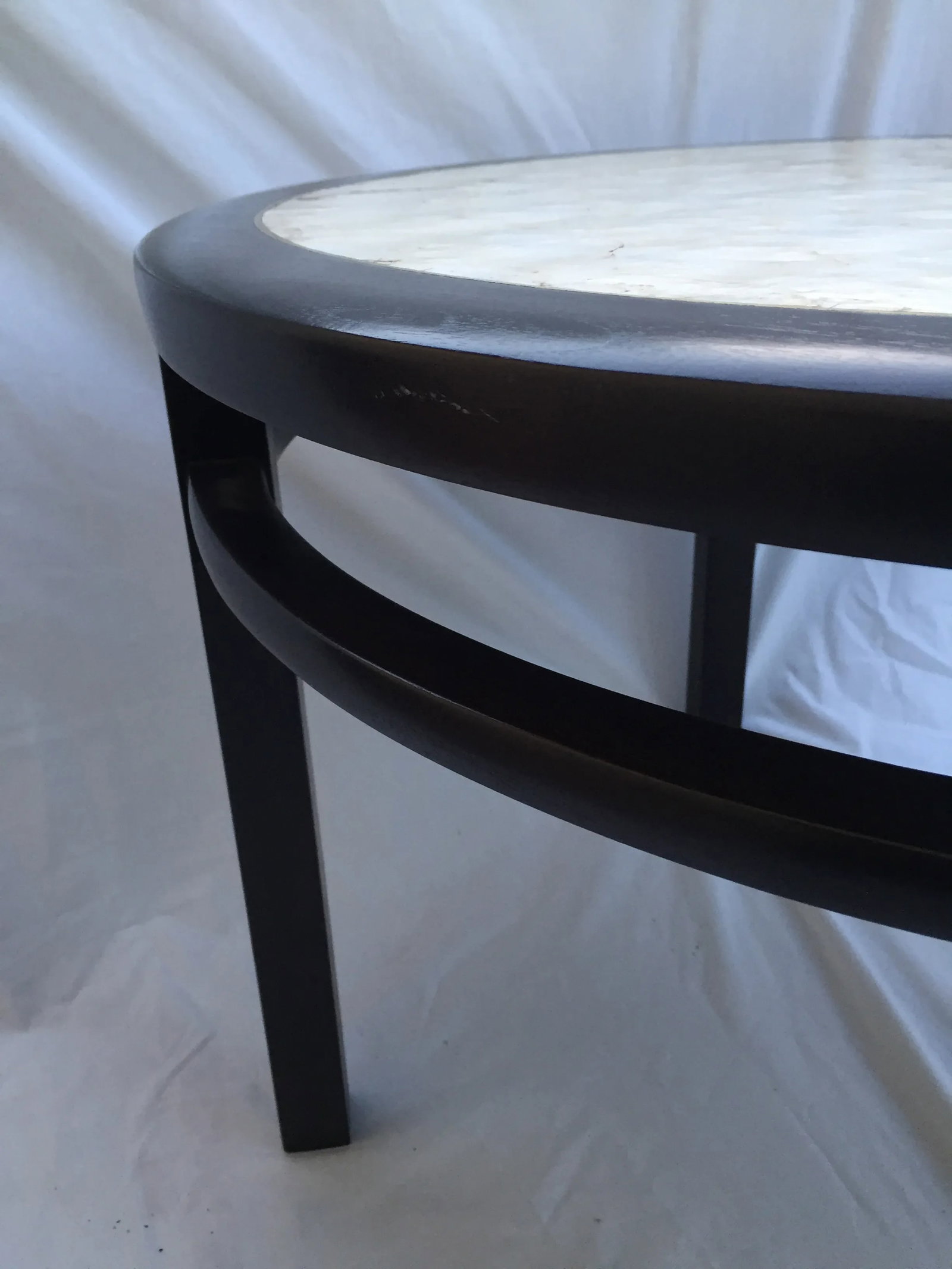 Mid Century Capiz Shell Top Round Table - 7