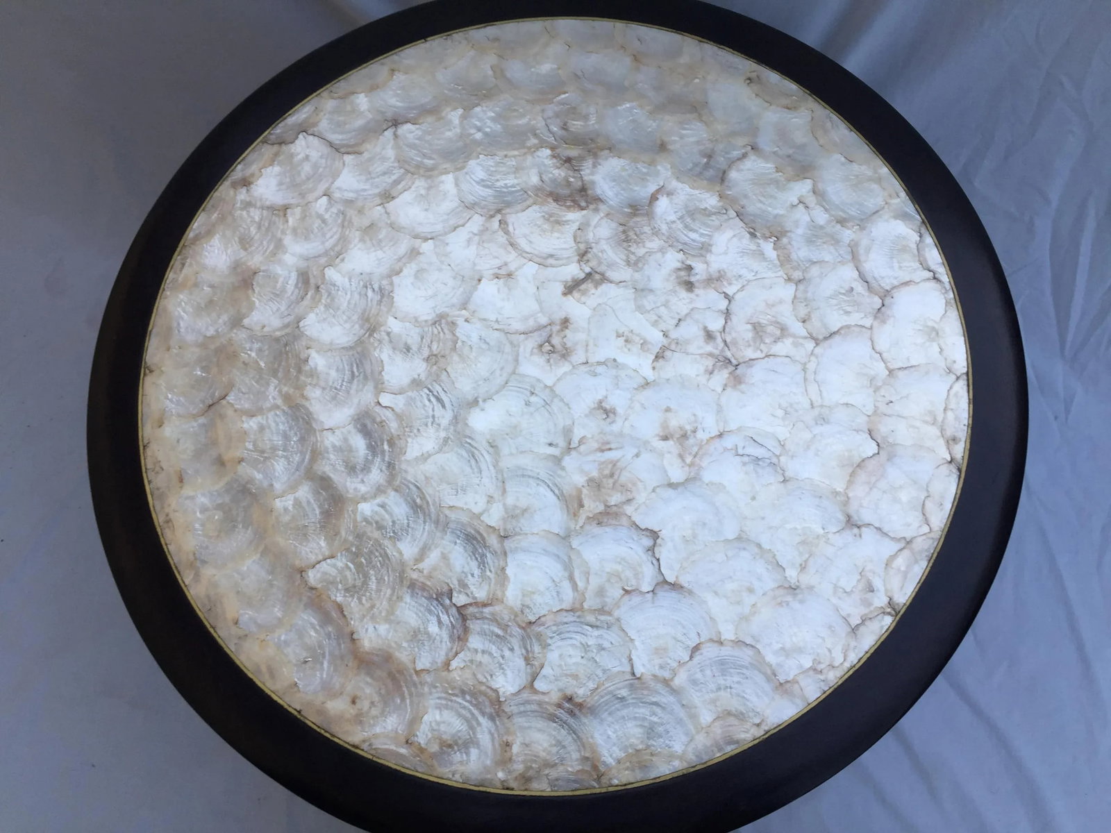 Mid Century Capiz Shell Top Round Table - 8