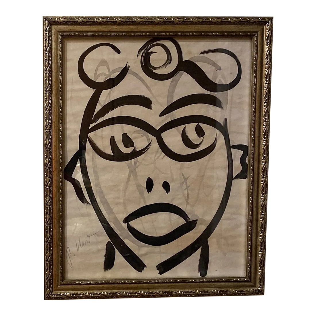 Peter Keil Original Black & White Abstract Portrait Painting: Fantastic original painting by Listed world renowned artist Peter Robert Keil (born 1942 Germany) Peter has self proclaimed to be the last of the living legend artists working in his career with