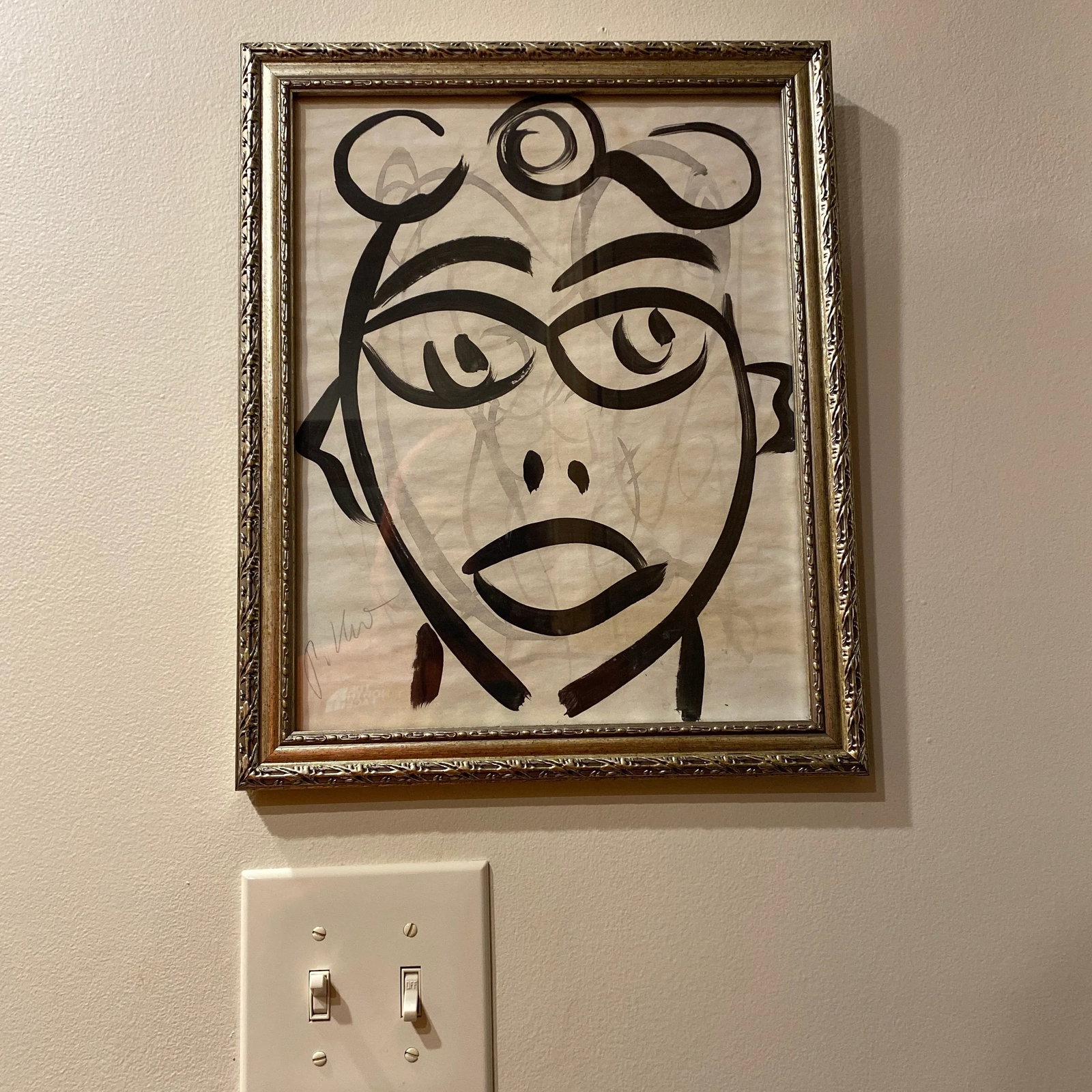 Peter Keil Original Black & White Abstract Portrait Painting - 2