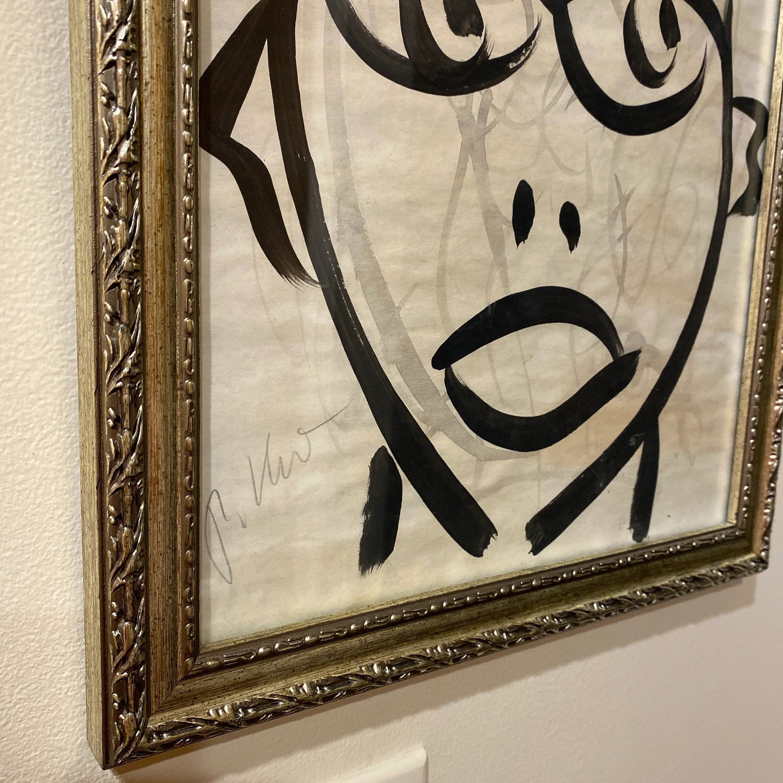 Peter Keil Original Black & White Abstract Portrait Painting - 4
