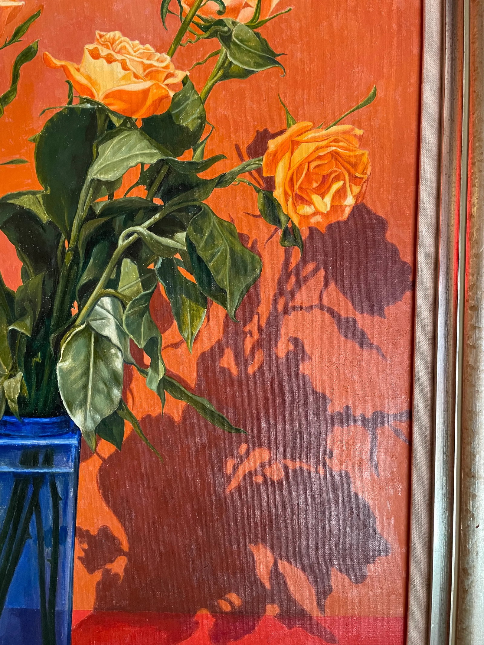 Roses in Cobalt Vase by Bernique Longley - 4