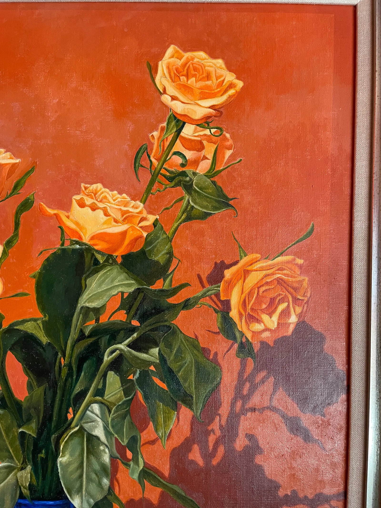 Roses in Cobalt Vase by Bernique Longley - 6