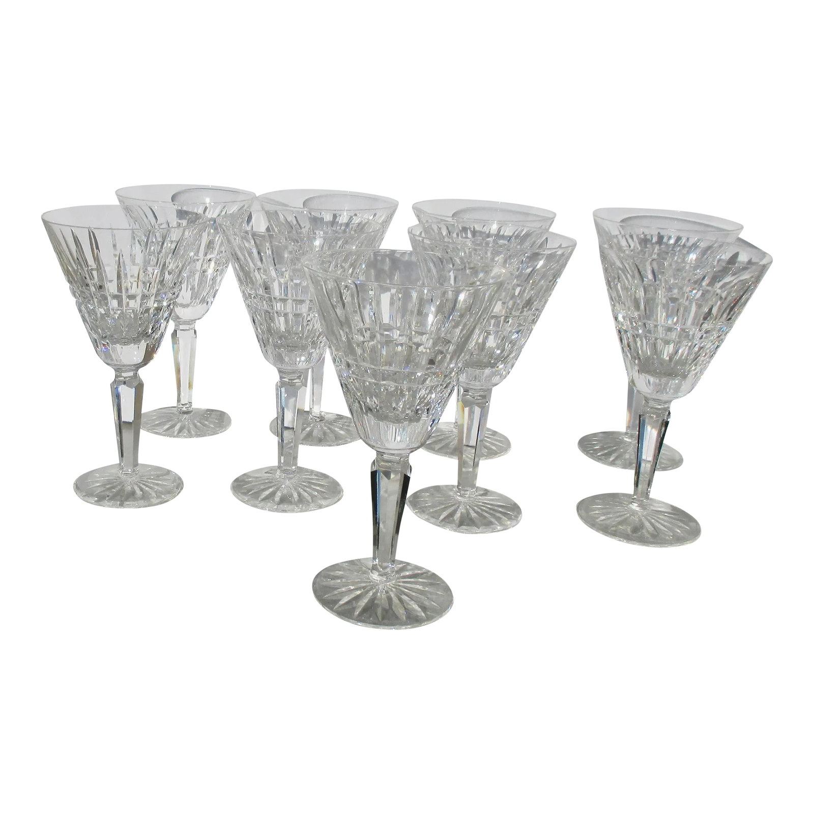 Waterford Glenmore Crystal Tall Wine Set of 9 (1 of 4)
