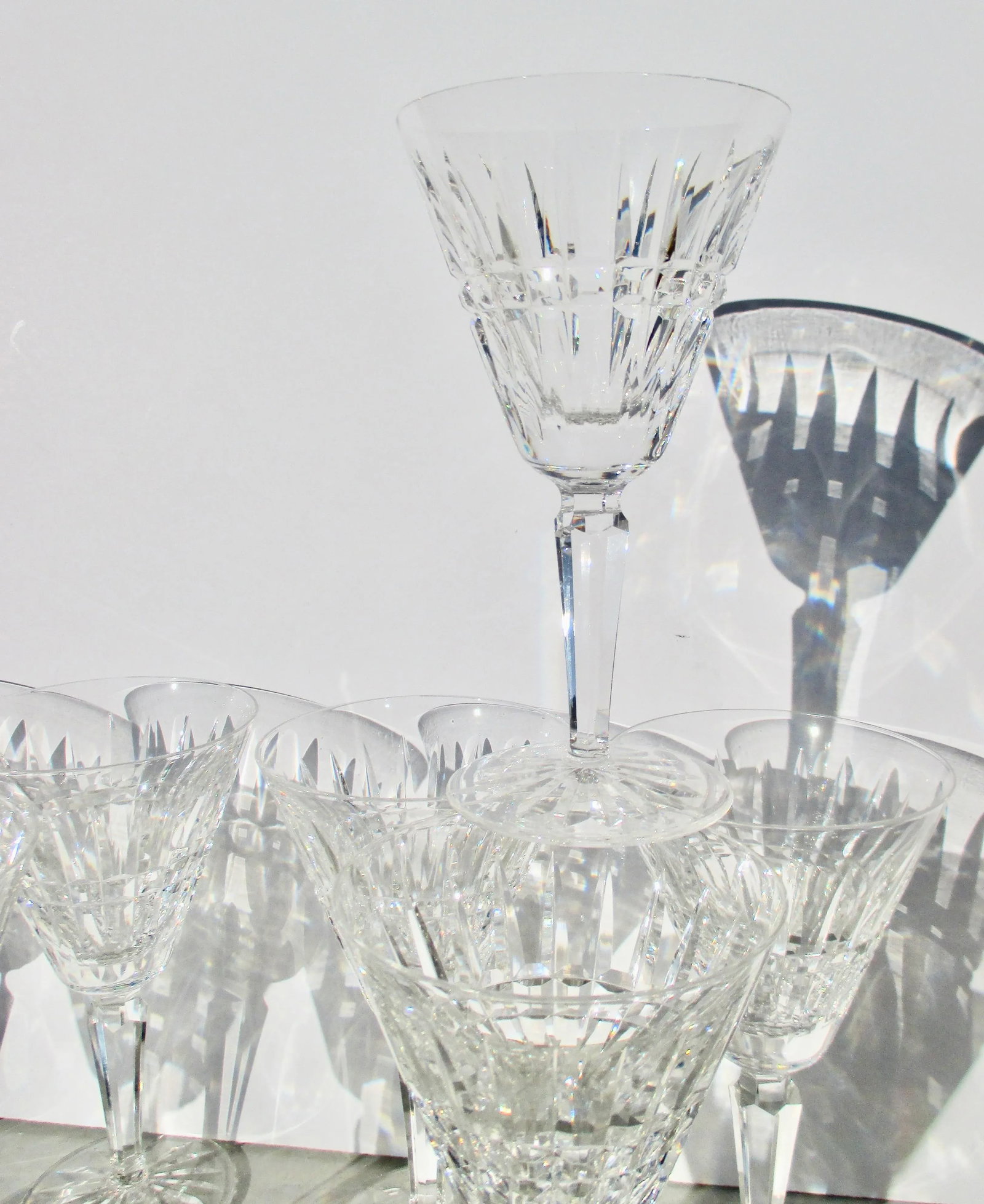 Waterford Glenmore Crystal Tall Wine Set of 9 - 2