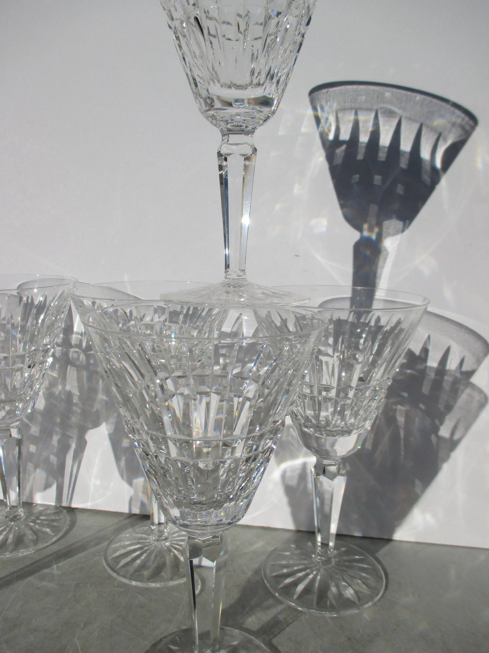 Waterford Glenmore Crystal Tall Wine Set of 9 - 3