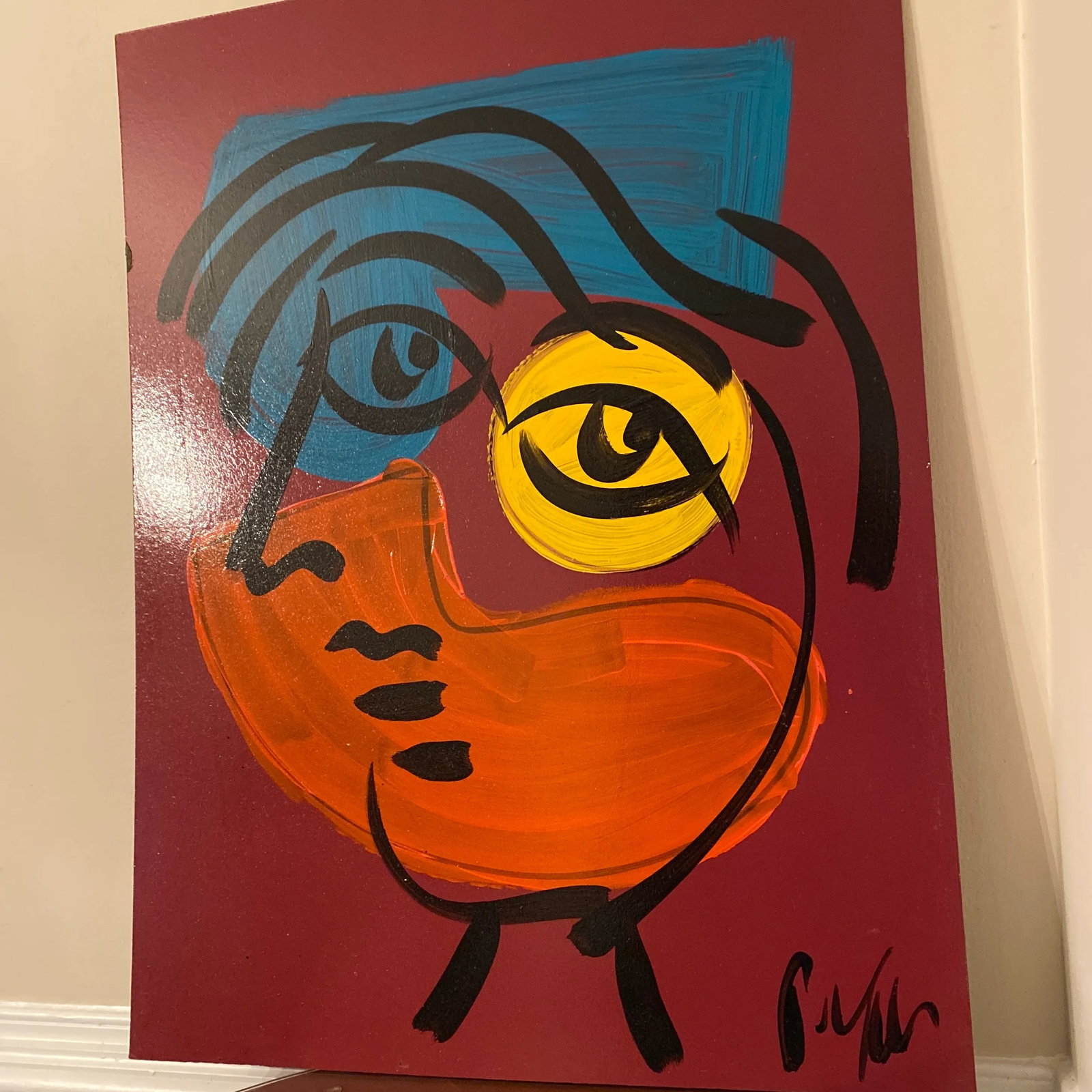 Abstract Peter Keil Original Acrylic on Board Painting ~ a Pair - 5