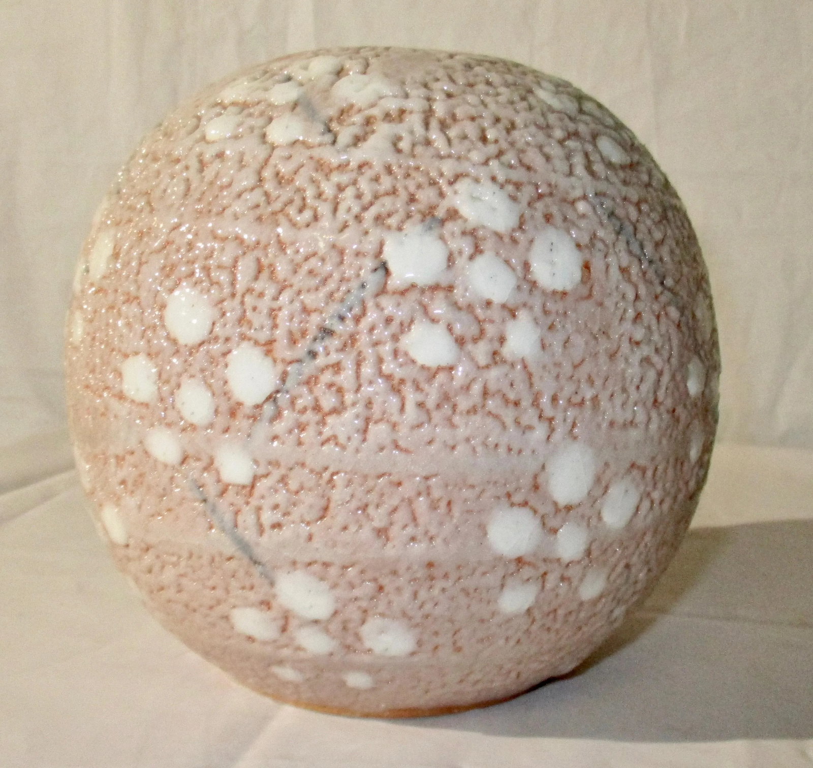 Japanese Modern Art Pottery Shino Glaze Vase - 2