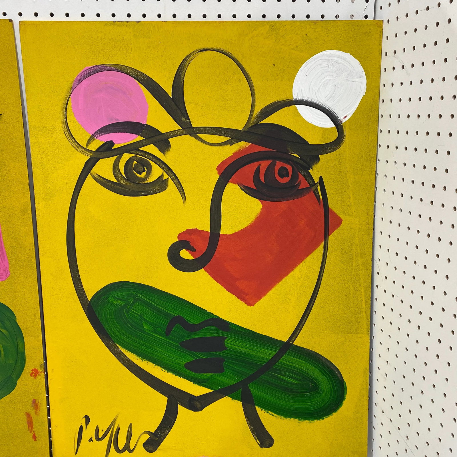 1970s Abstract Peter Keil Original Acrylic on Board Painting ~ a Pair - 2