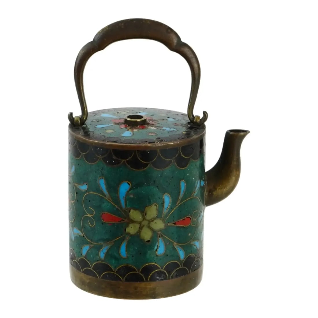 Antique Japanese Meiji Cloisonne Enamel Water Dropper - 3