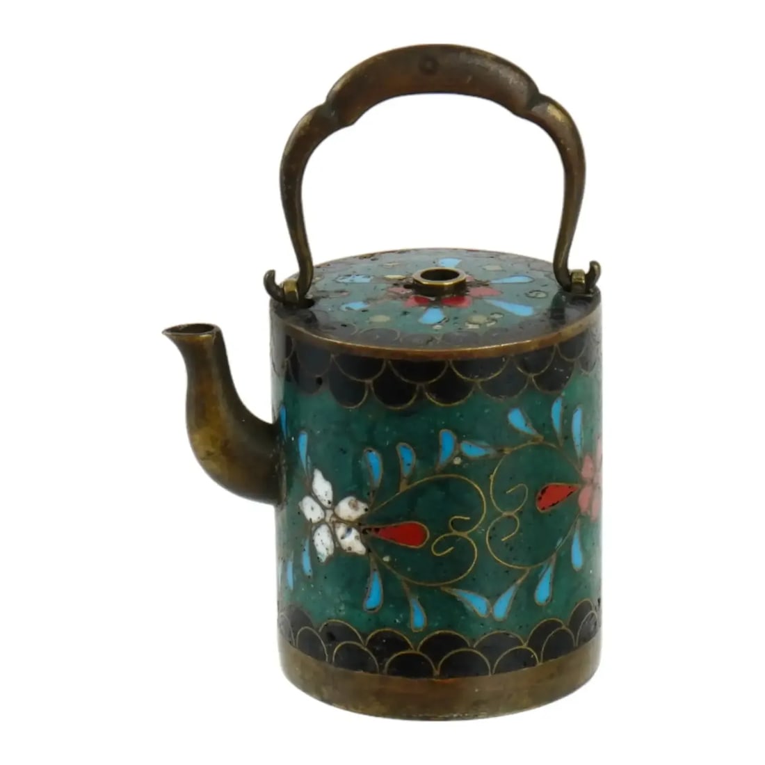 Antique Japanese Meiji Cloisonne Enamel Water Dropper - 4