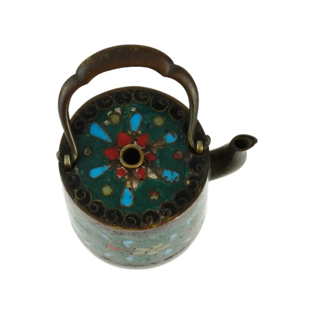 Antique Japanese Meiji Cloisonne Enamel Water Dropper - 6