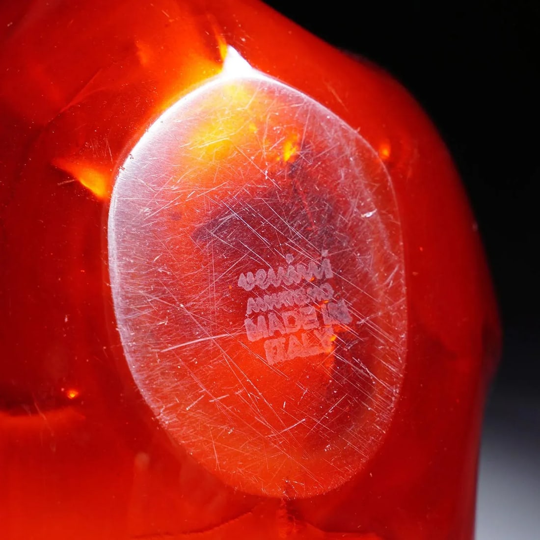 Venini Vase 'Fazzoletto' in Red, Venice Murano 1950s - 9