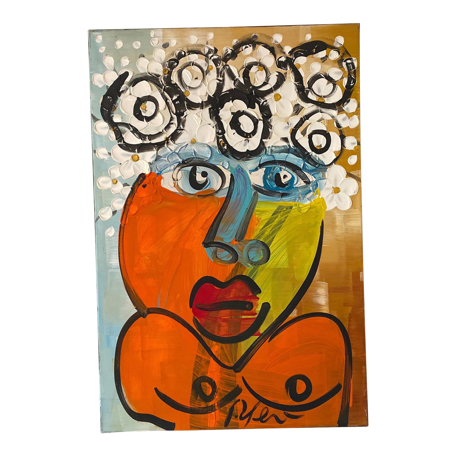 Vintage Abstract Portraiture; Original Artwork by Peter Robert Keil: Fantastic original paintings by Listed world renowned artist Peter Robert Keil (born 1942 Germany) Peter has self proclaimed to be the last of the living legend artists working in his career with grea