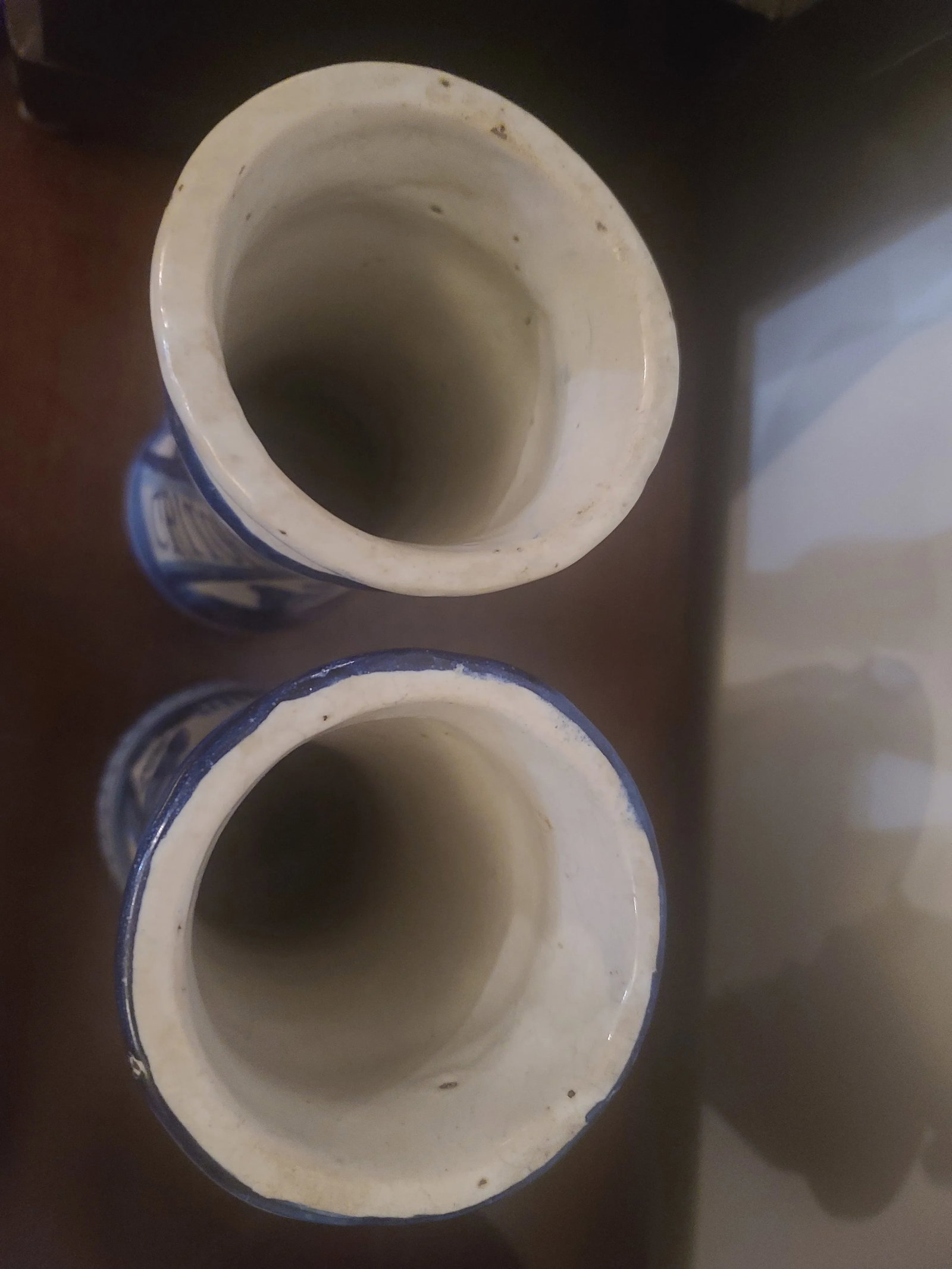 A Pair Antique Alberello or Pharmacy Jars/ Catalan Pottery Vases - 2