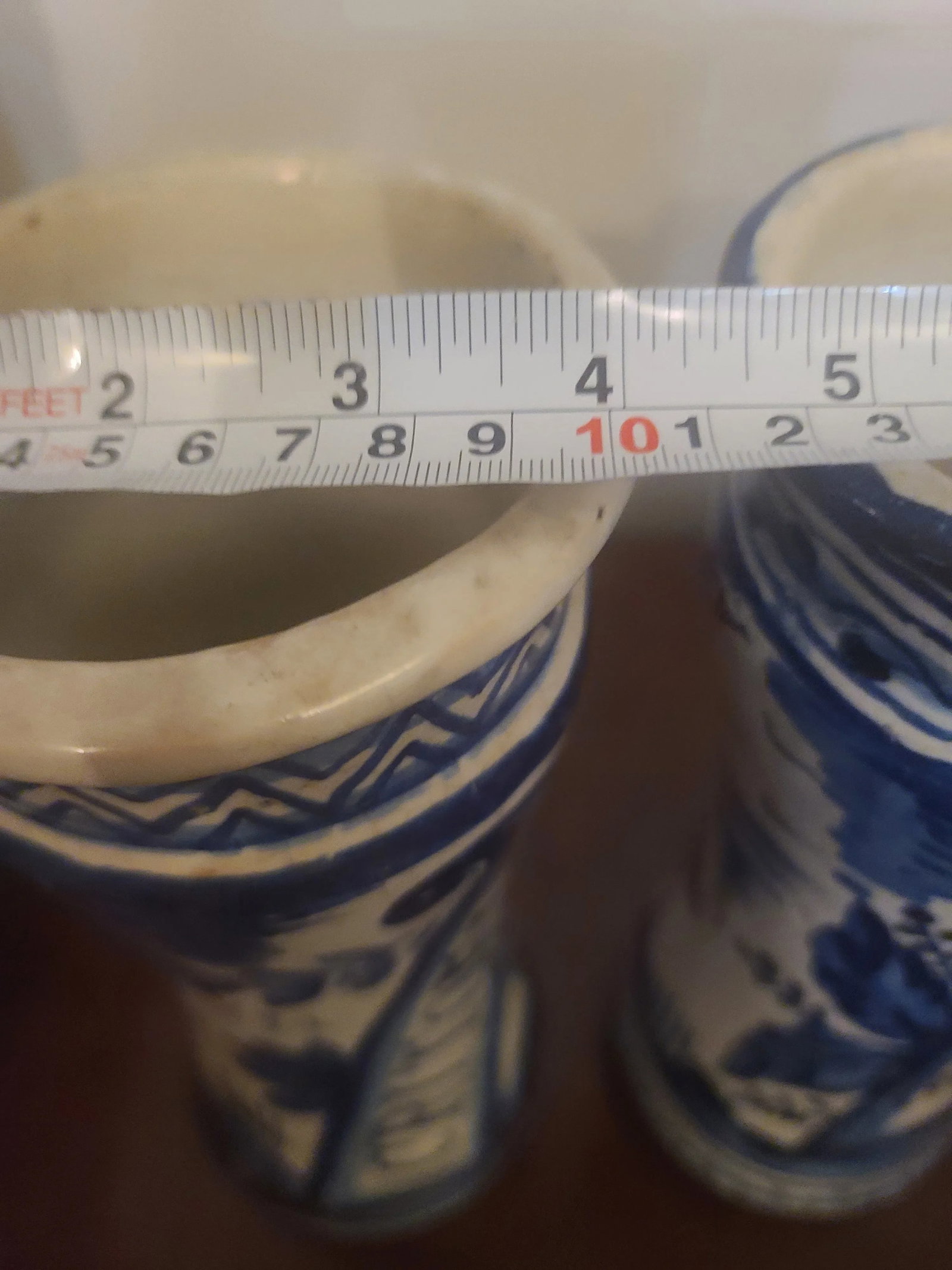 A Pair Antique Alberello or Pharmacy Jars/ Catalan Pottery Vases - 3