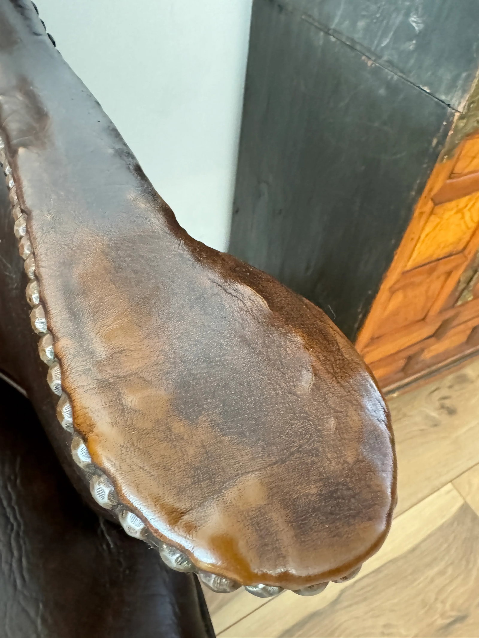 Vintage Leather Upholstered Tub Club Chair - 6
