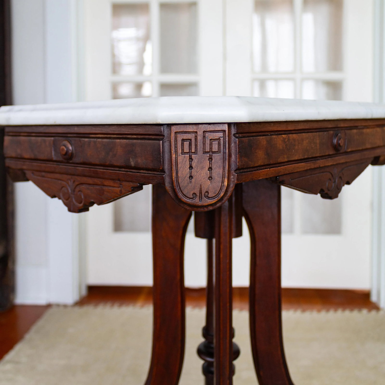 19th C. Victorian East Lake Stone Top Plant Stand or Side Table - 10