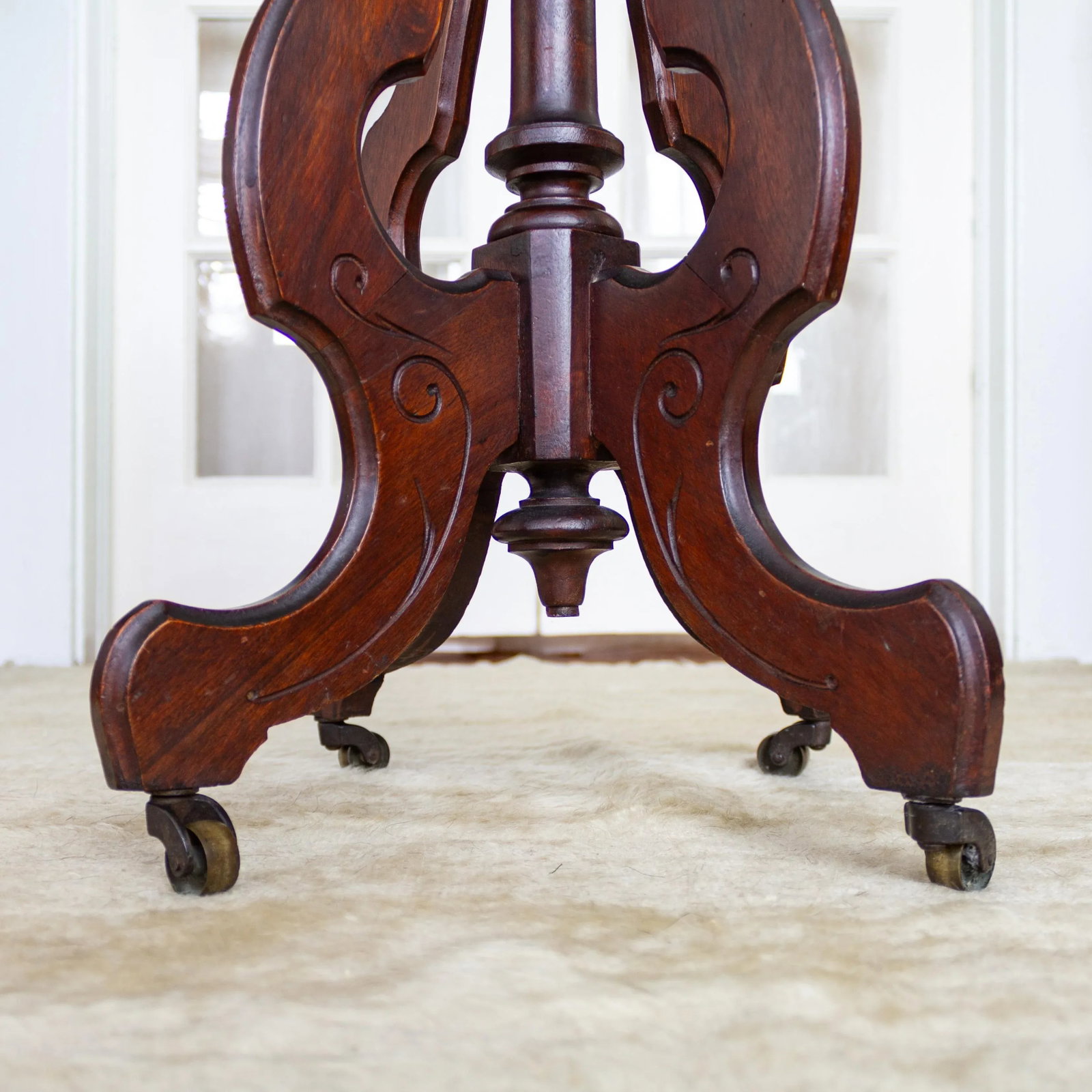 19th C. Victorian East Lake Stone Top Plant Stand or Side Table - 5