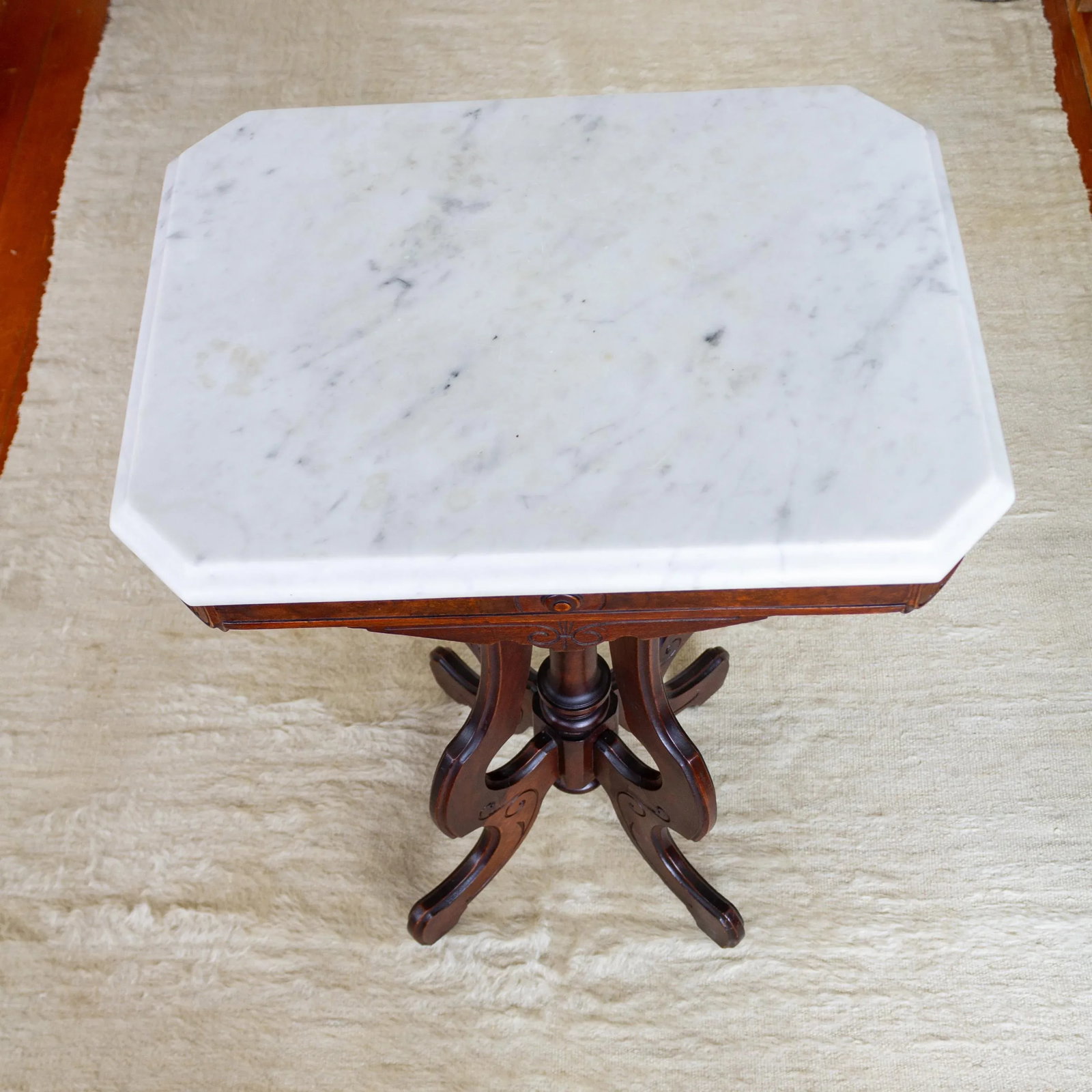19th C. Victorian East Lake Stone Top Plant Stand or Side Table - 7