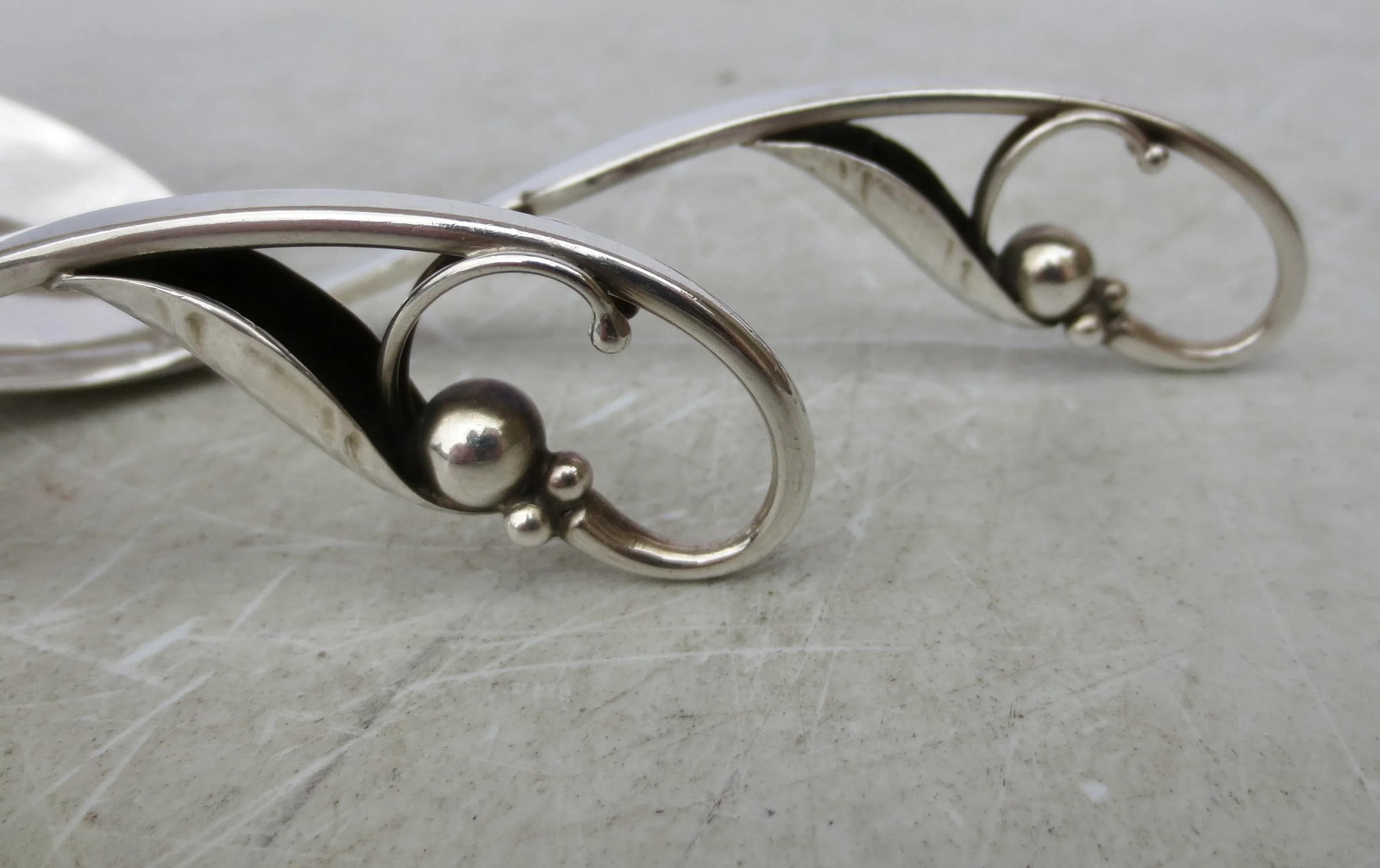 Georg Jensen Pea Pod Serving Set Sterling Silver - a Set of 2 - 3