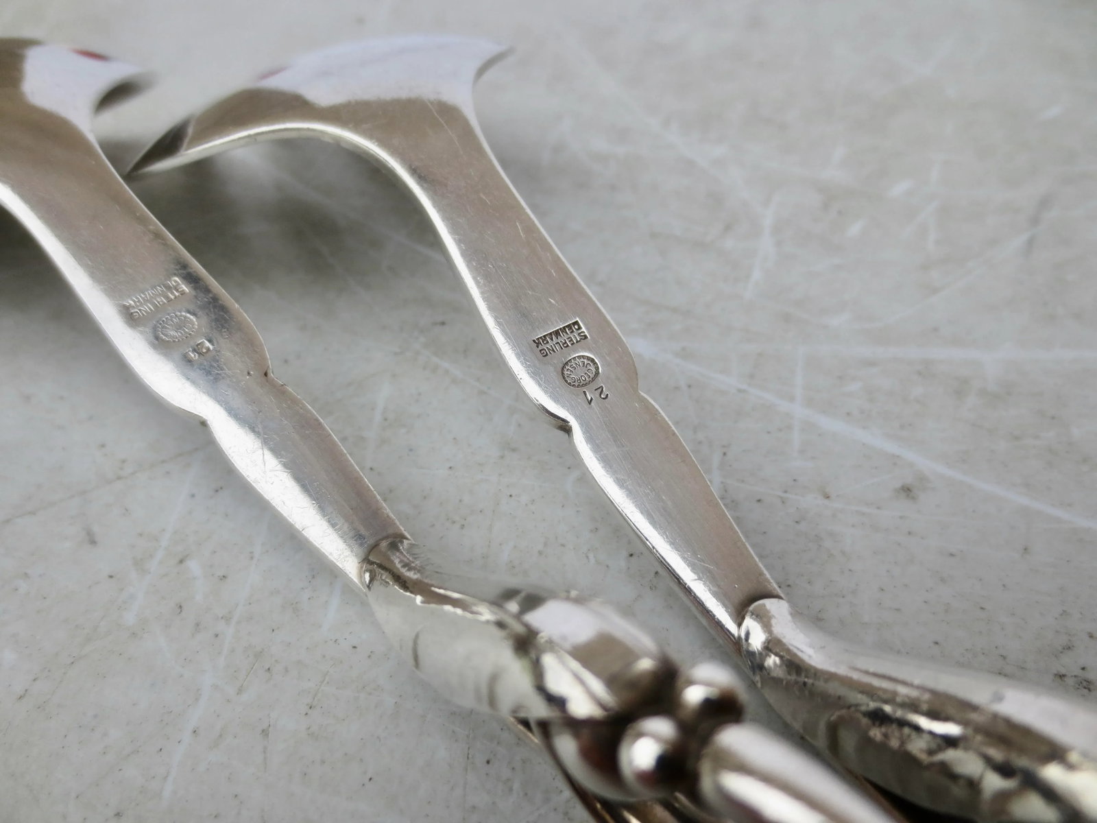 Georg Jensen Pea Pod Serving Set Sterling Silver - a Set of 2 - 4