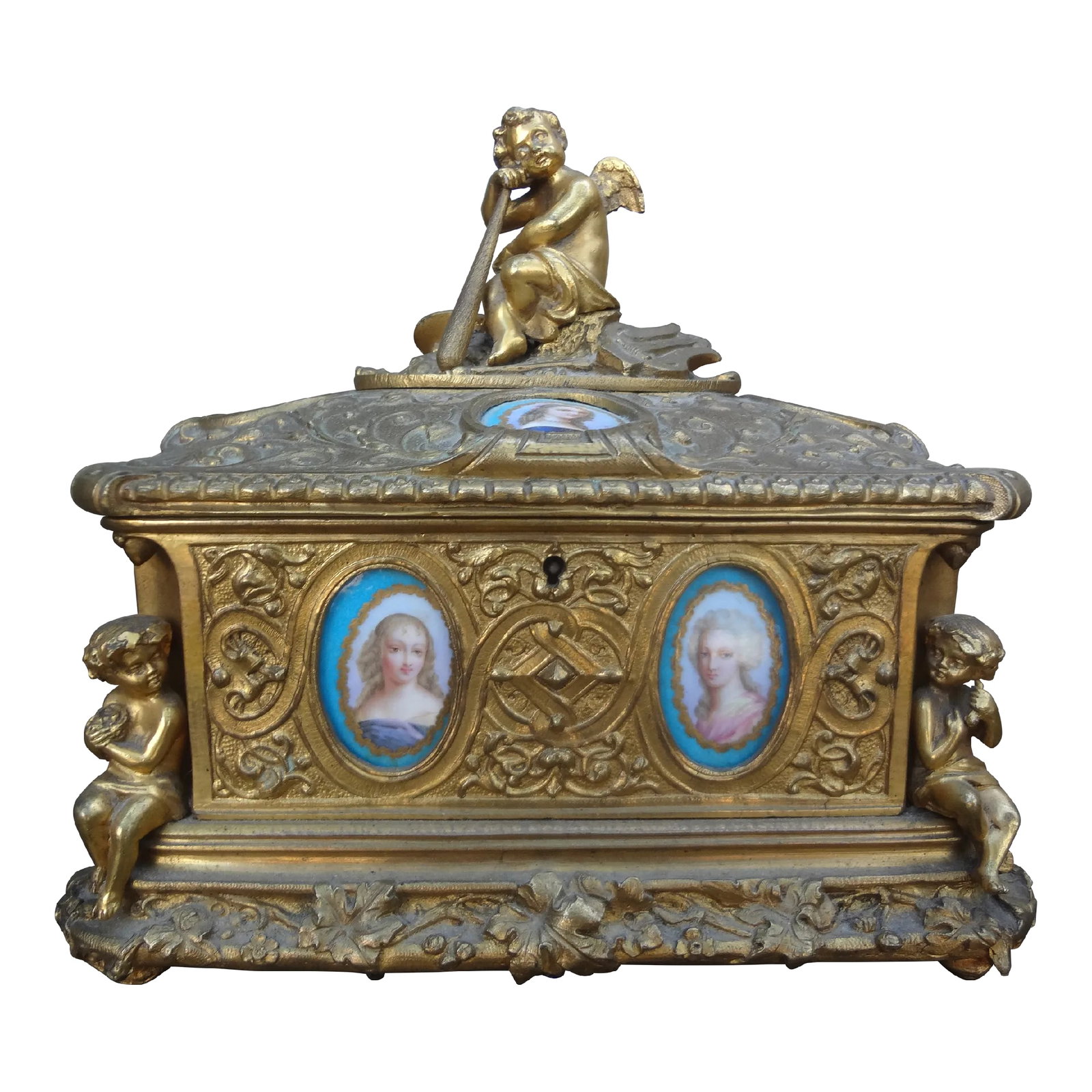 19th Century French Louis XV Style Bronze Box (1 of 4)