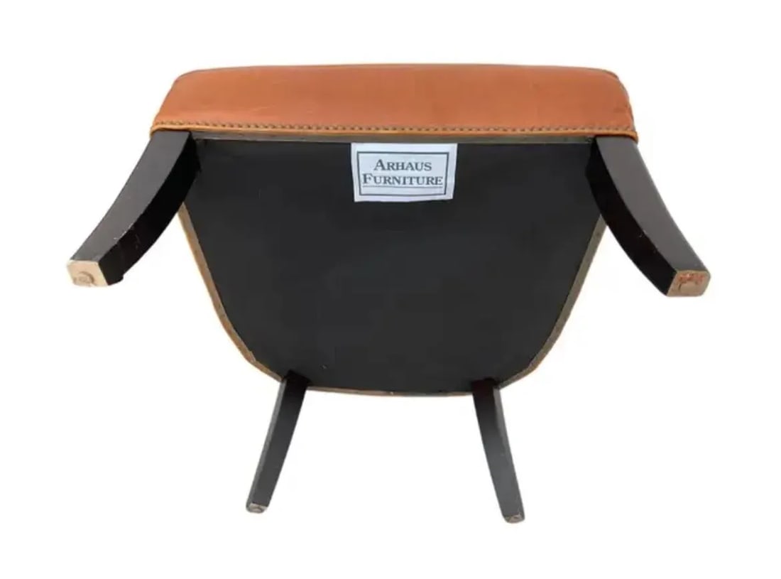 Pair of Arhaus Italian Leather Lounge Chairs - 9