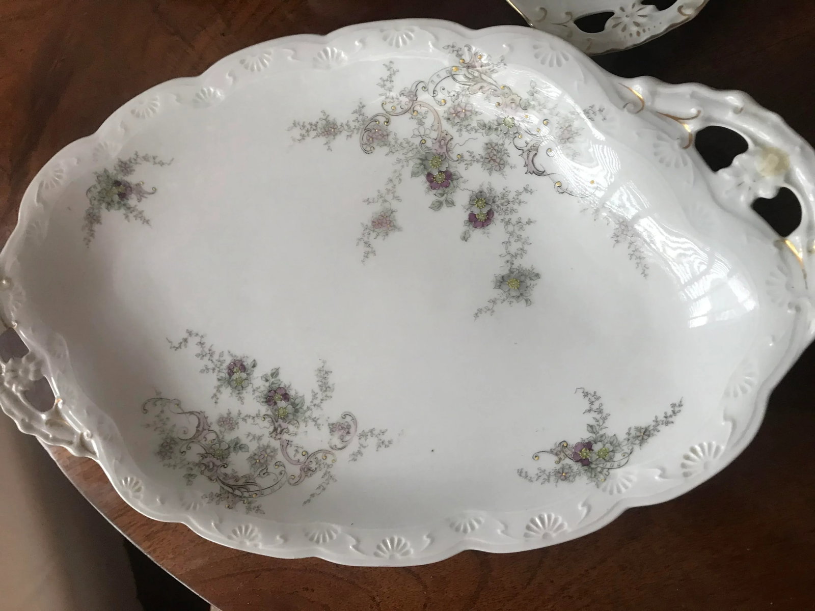 Boho Chic Antique French Porcelain Soup Tureen Serving Set- 5 Pieces - 3