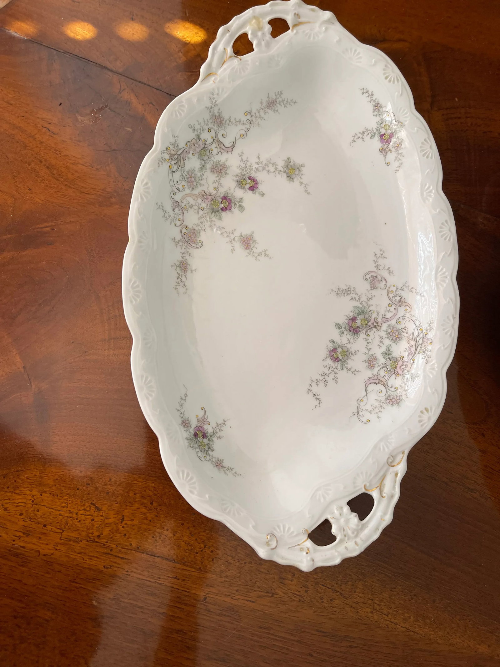 Boho Chic Antique French Porcelain Soup Tureen Serving Set- 5 Pieces - 9