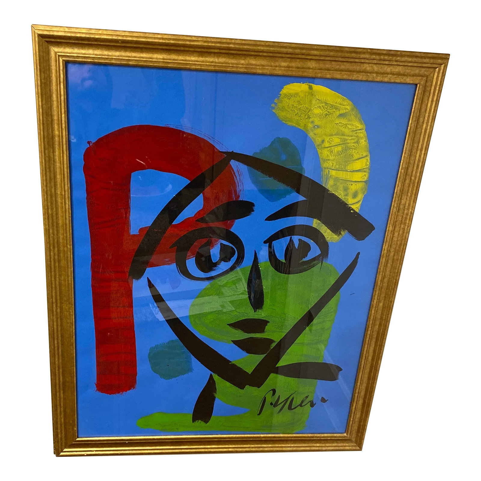 Abstract Peter Keil Original Oil Painting: Peter Keil is a German artist that focuses primarily on abstract expressionism. Keil painted with some of the greats including, Joan Miró, Andy Warhol and Pablo Picasso, to name a few. This