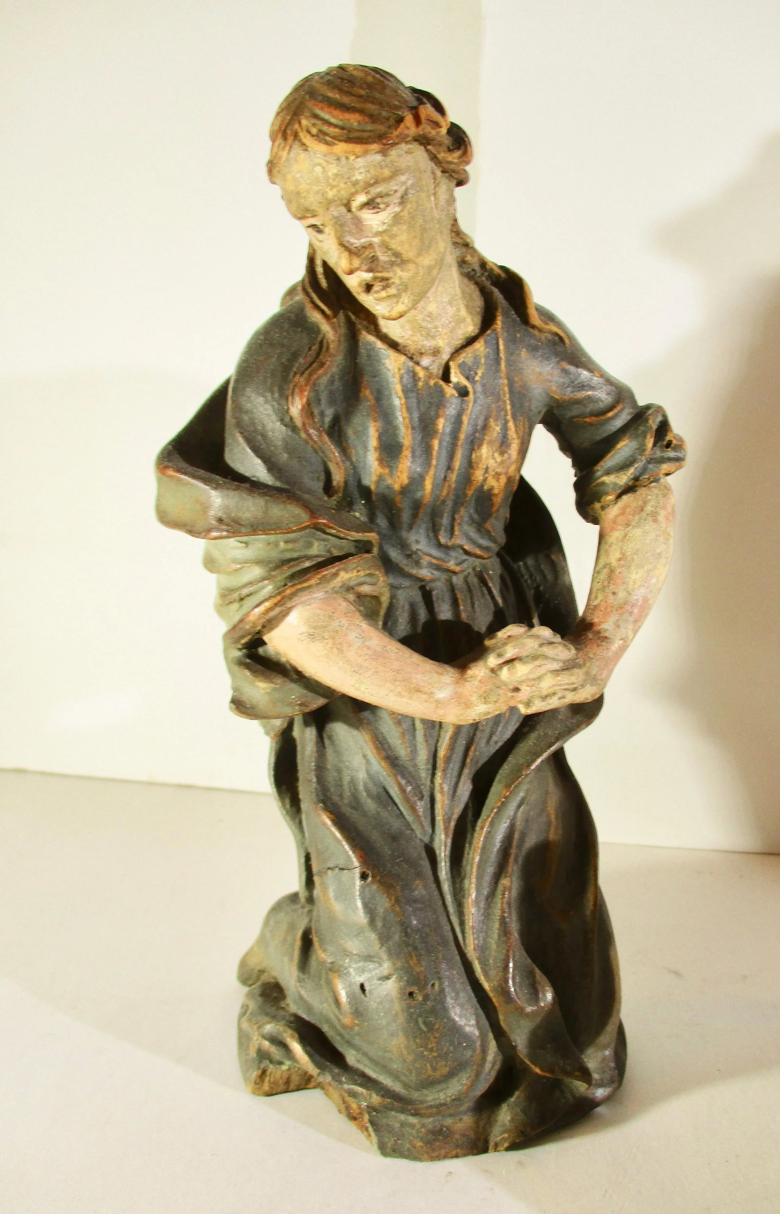 18th Century Antique German Church Wood Carved Figures - Group of 3 - 3