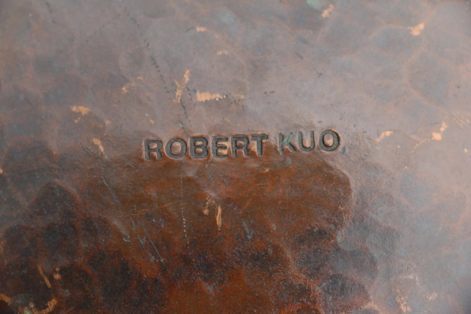 1980s Vintage Pair of Copper Spheres Sculptures by Robert Kuo - 12