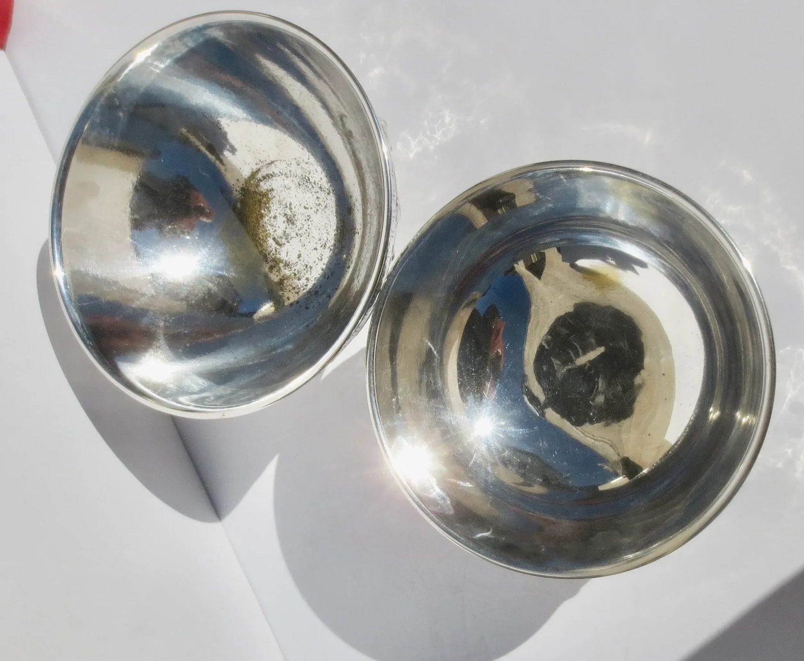 E. F. Caldwell Silvered Bronze Greco-Roman Bowls- Pair of 2 - 9