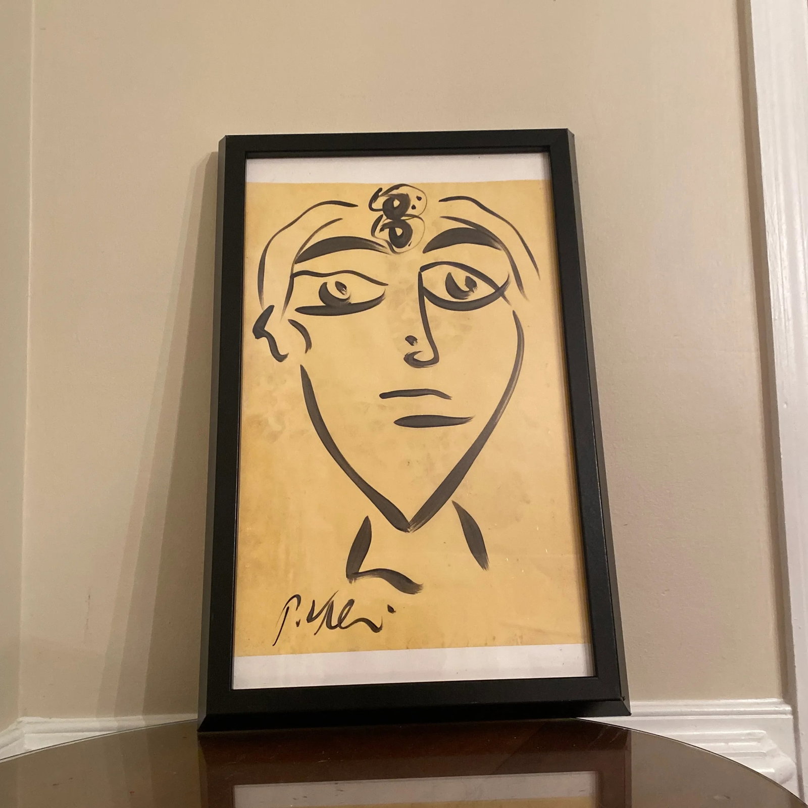 Late 20th Century Peter Keil Original Orange Abstract Portrait Paintings - 3