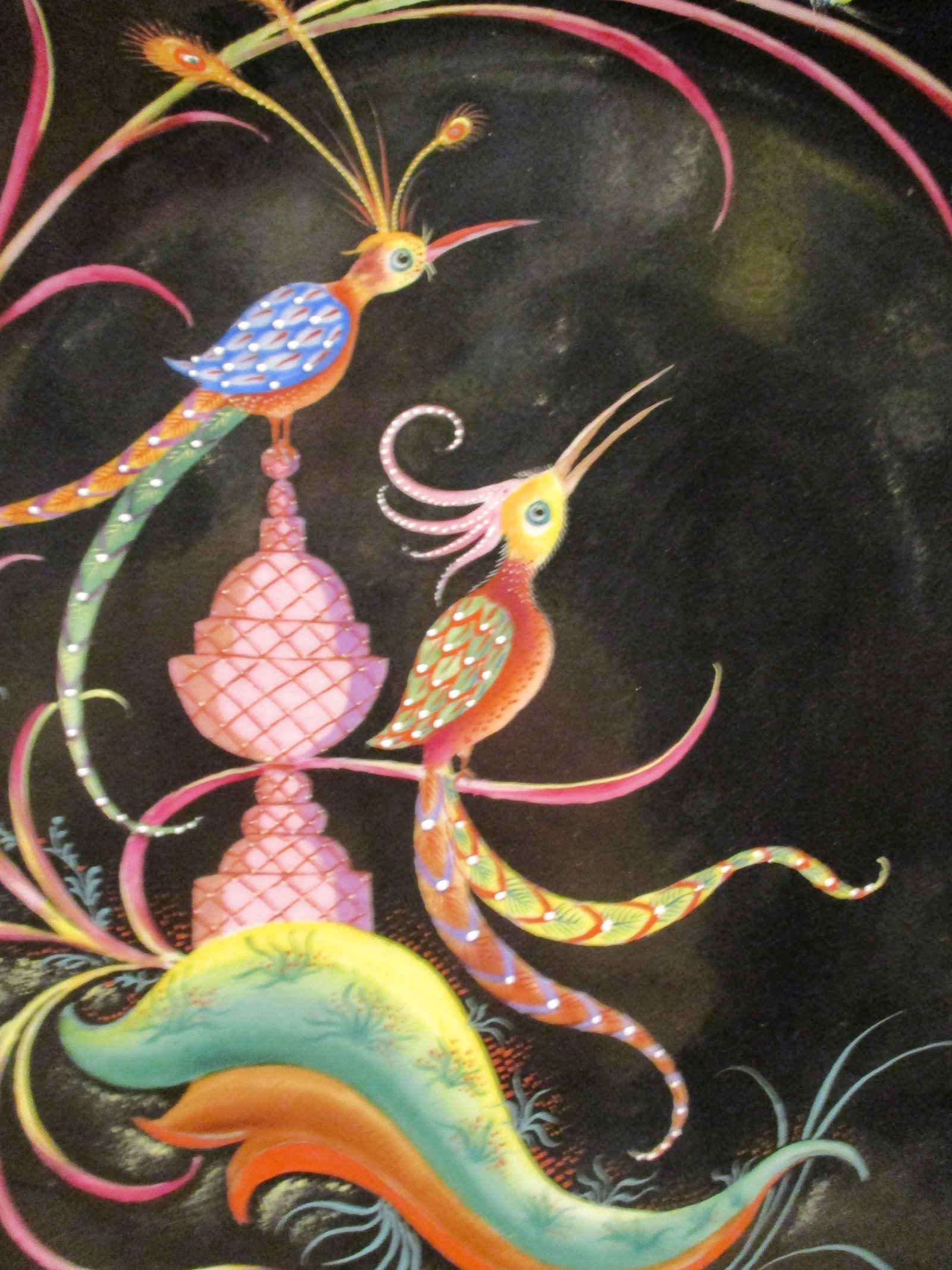 French Deco Charger With Birds - 3