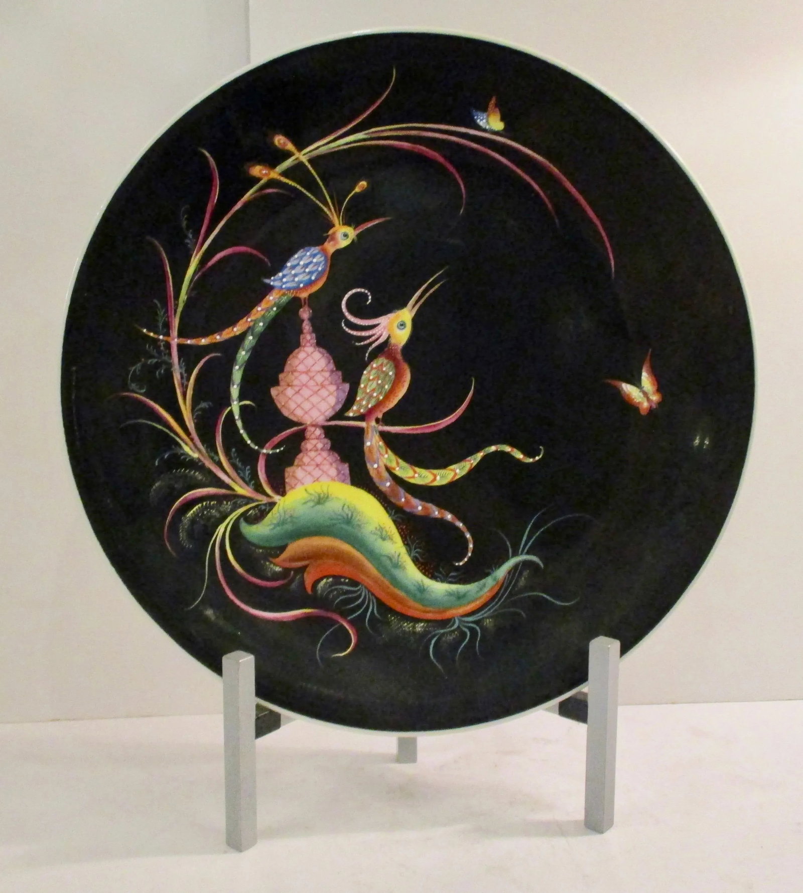 French Deco Charger With Birds - 9