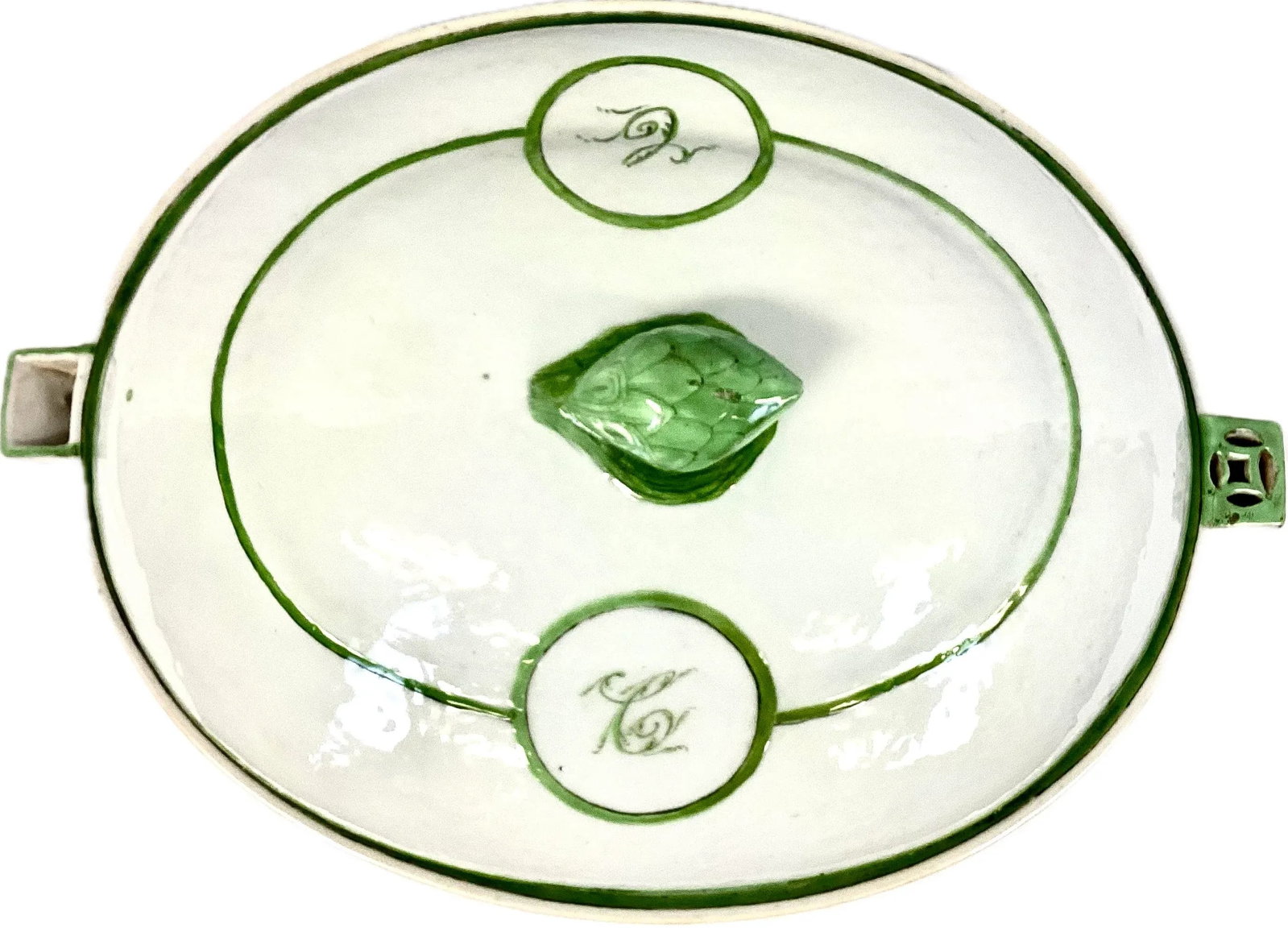 Large Chinese Export Porcelain Warming Dish With Lid - 2