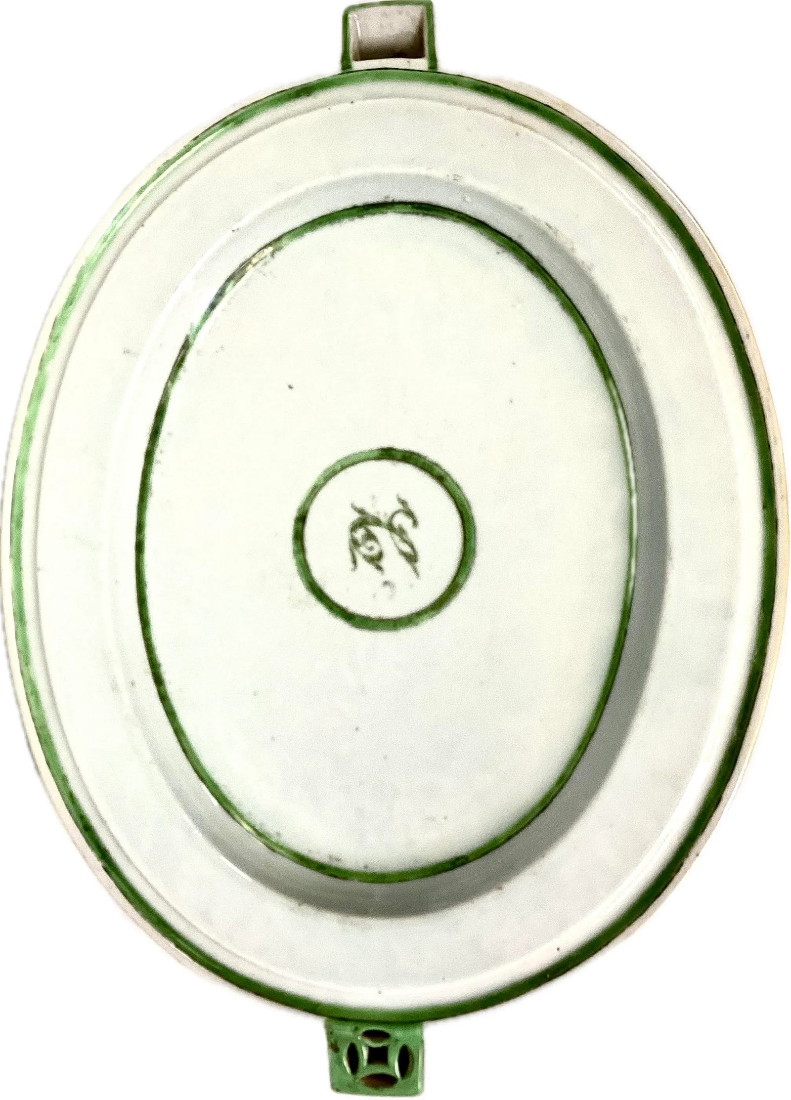 Large Chinese Export Porcelain Warming Dish With Lid - 4