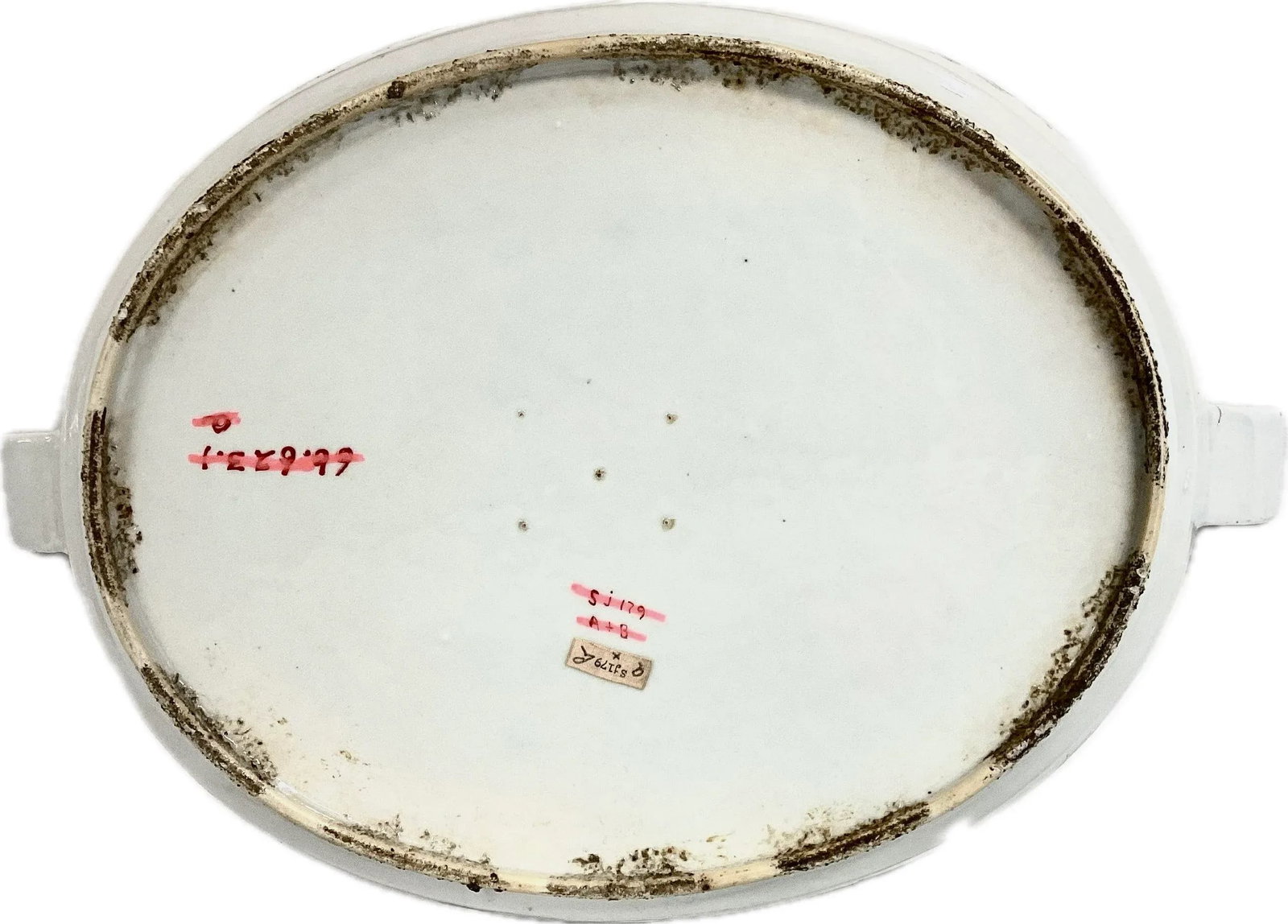 Large Chinese Export Porcelain Warming Dish With Lid - 9